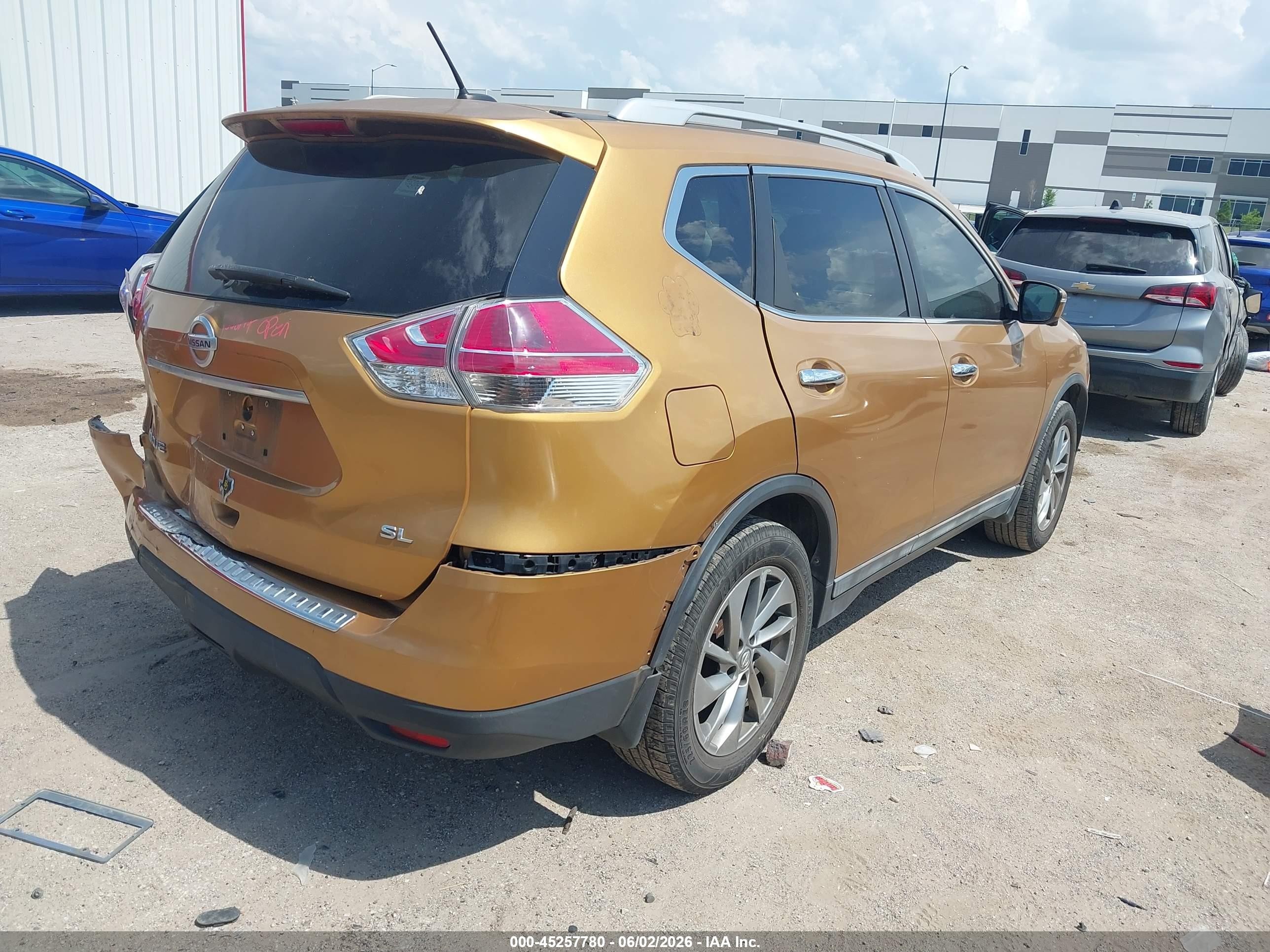 2015 Nissan Rogue Sl Gold vin: 5N1AT2MT7FC760506
