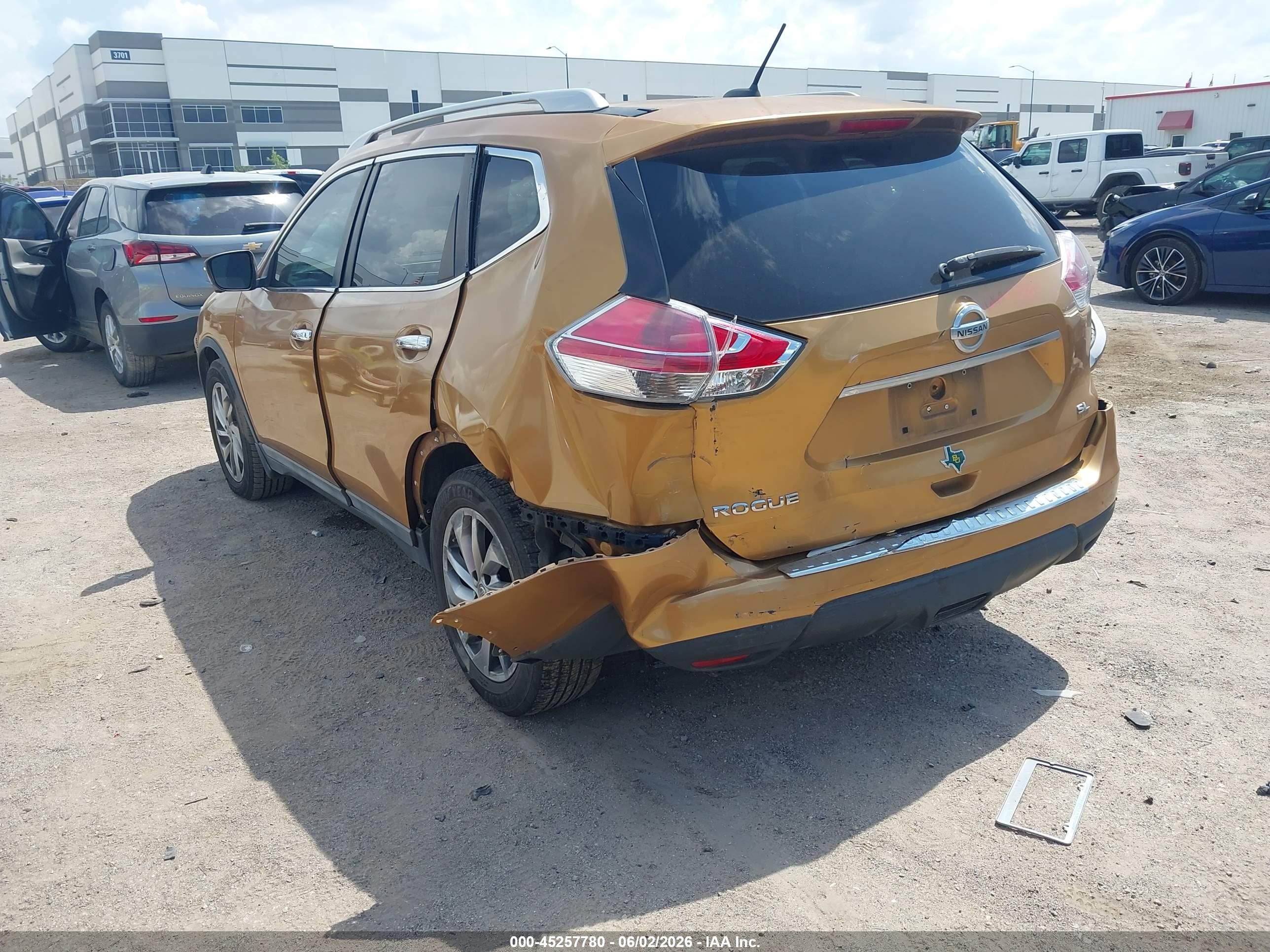 2015 Nissan Rogue Sl Gold vin: 5N1AT2MT7FC760506
