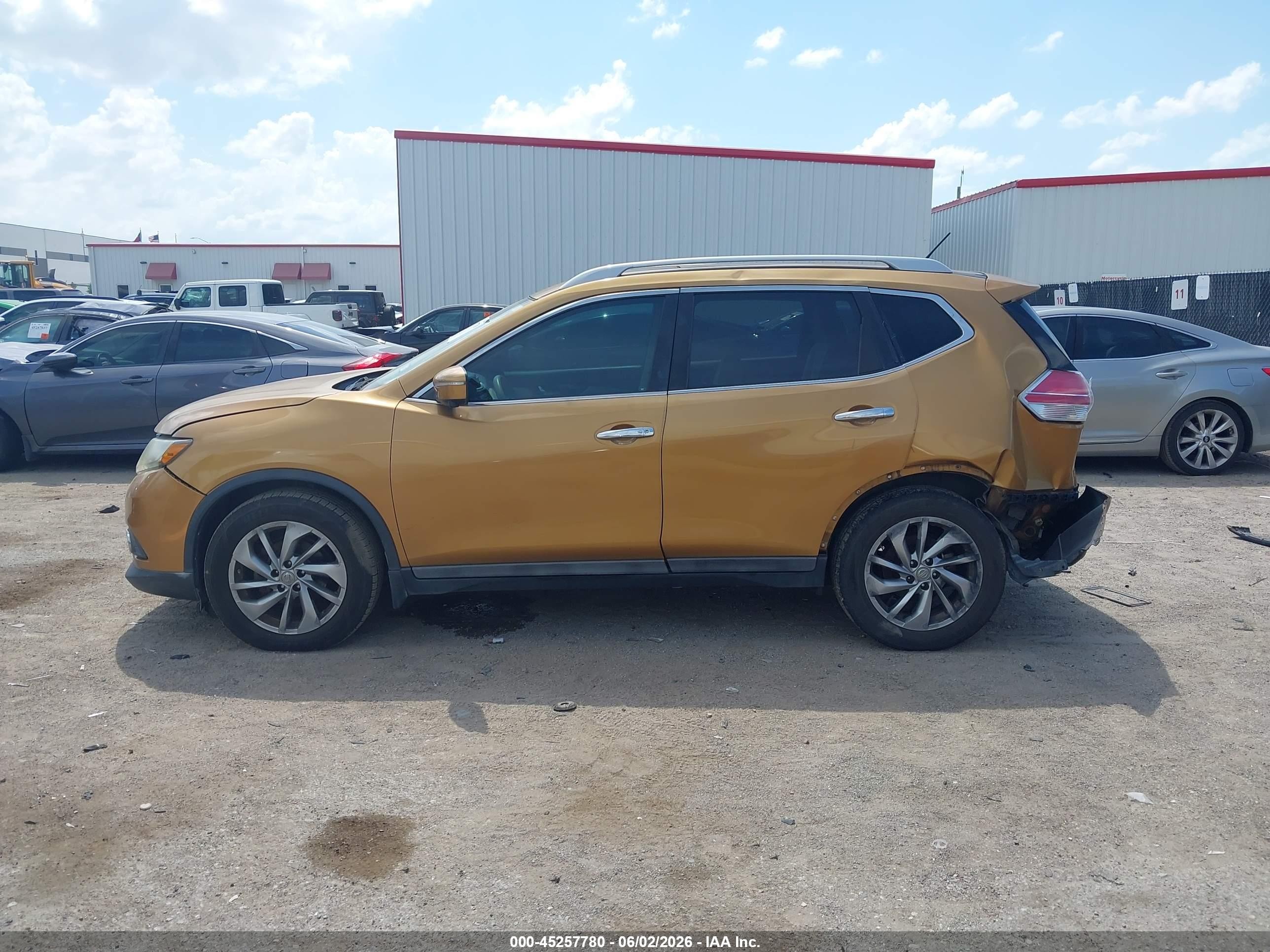2015 Nissan Rogue Sl Gold vin: 5N1AT2MT7FC760506