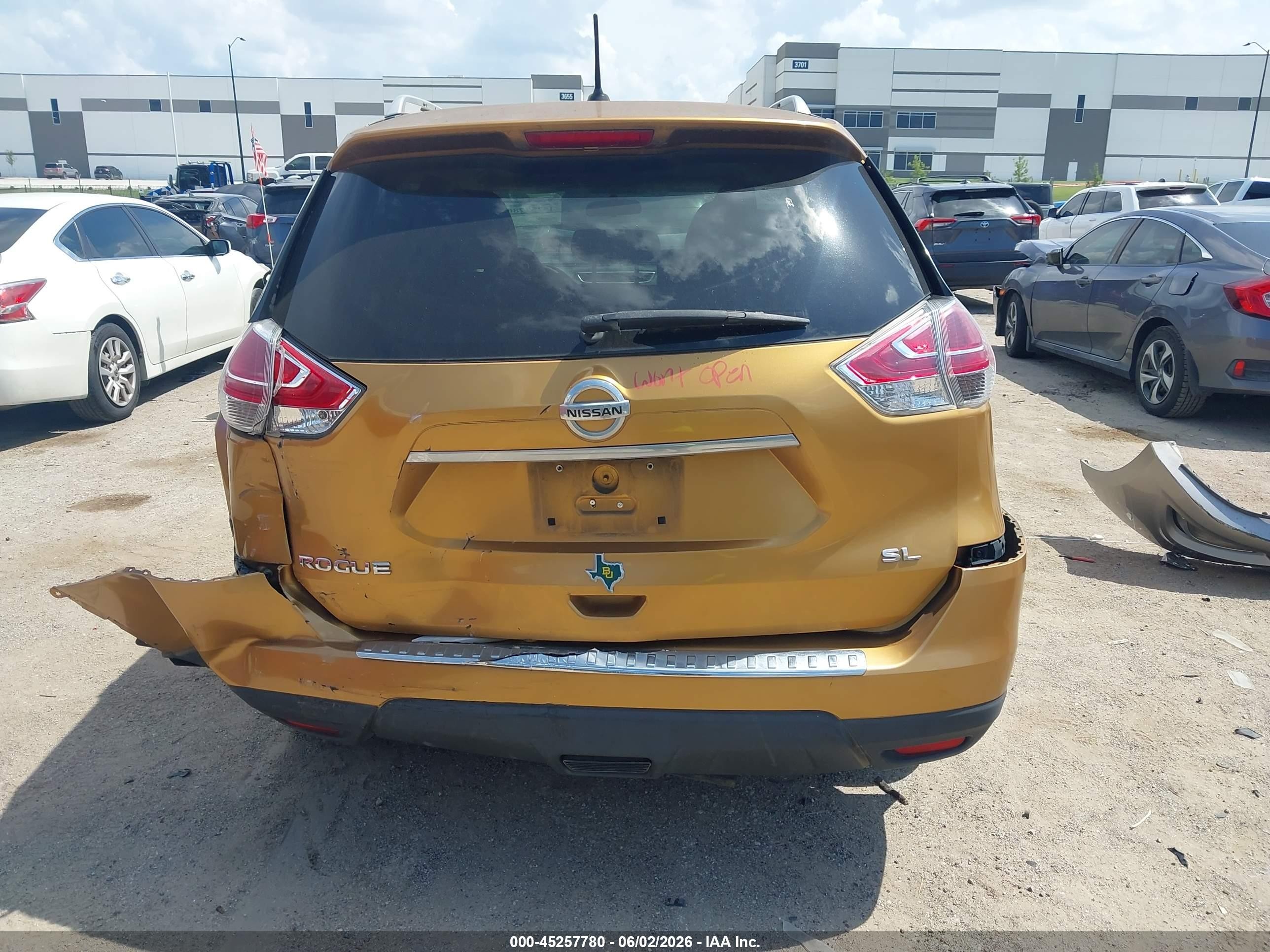 2015 Nissan Rogue Sl Gold vin: 5N1AT2MT7FC760506