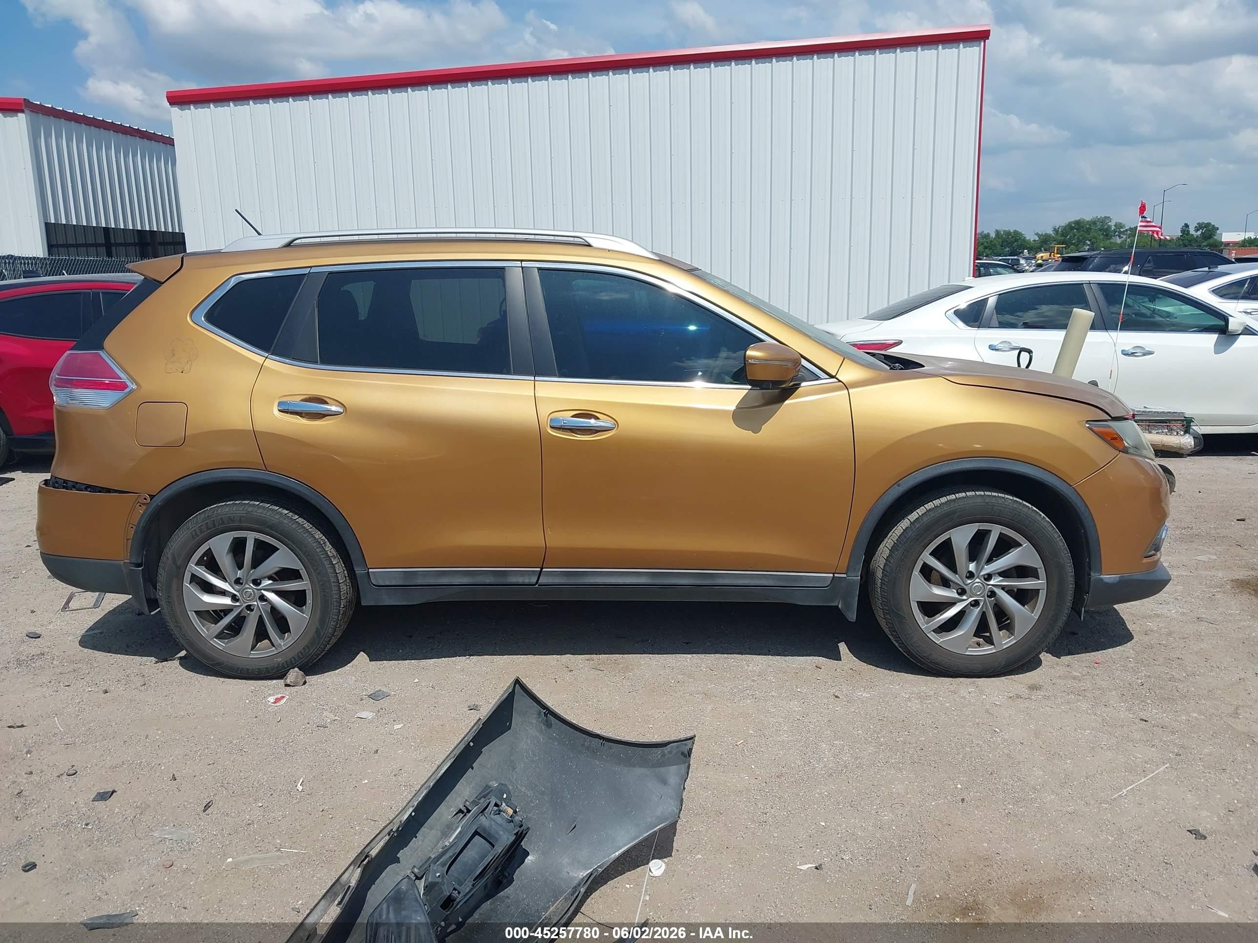 2015 Nissan Rogue Sl Gold vin: 5N1AT2MT7FC760506