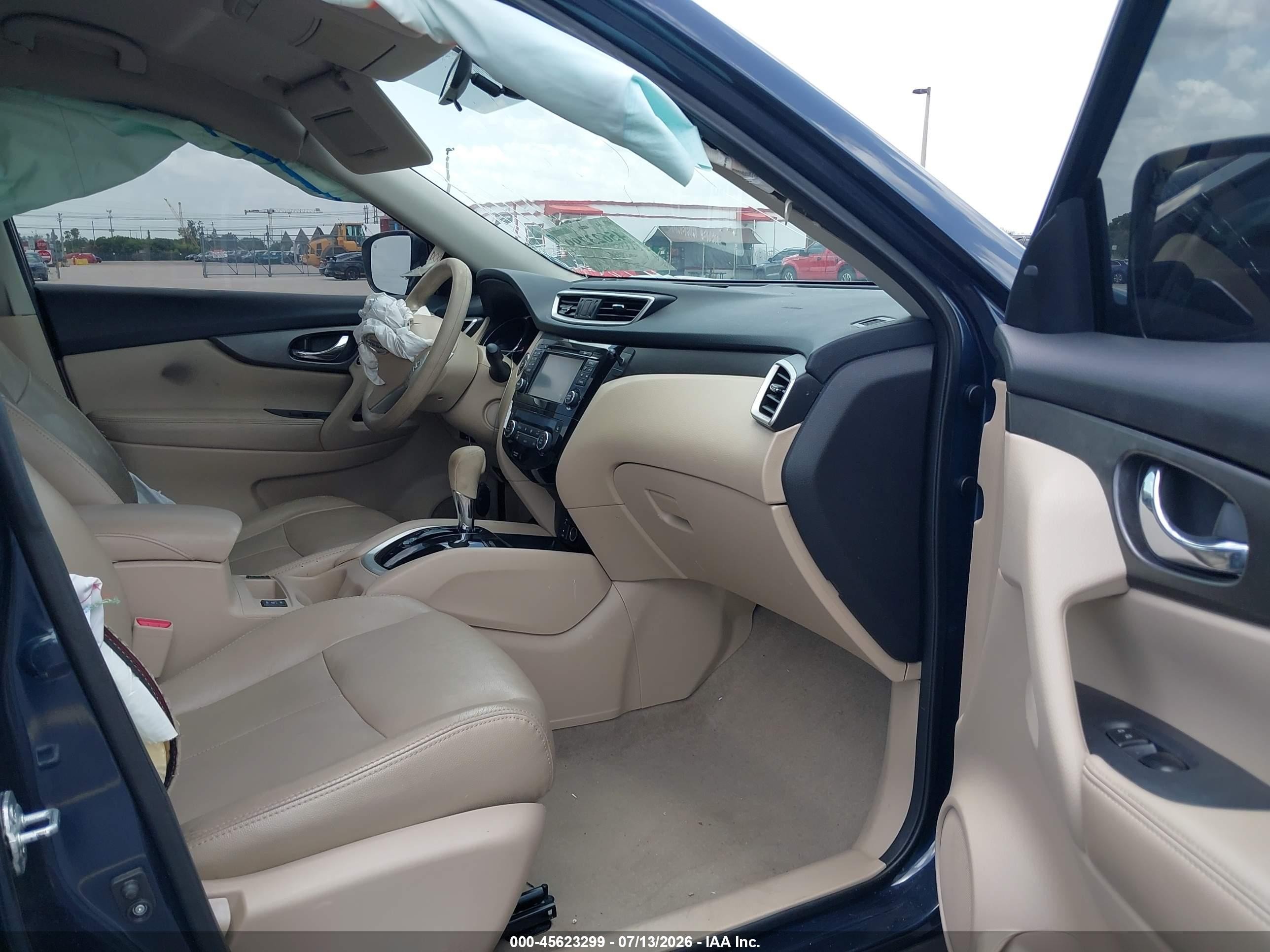 2015 Nissan Rogue Sv Blue vin: 5N1AT2MT7FC783915