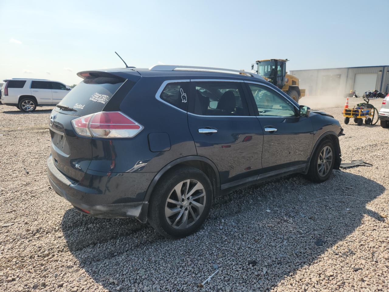 2015 Nissan Rogue Sl Blue vin: 5N1AT2MT7FC796518