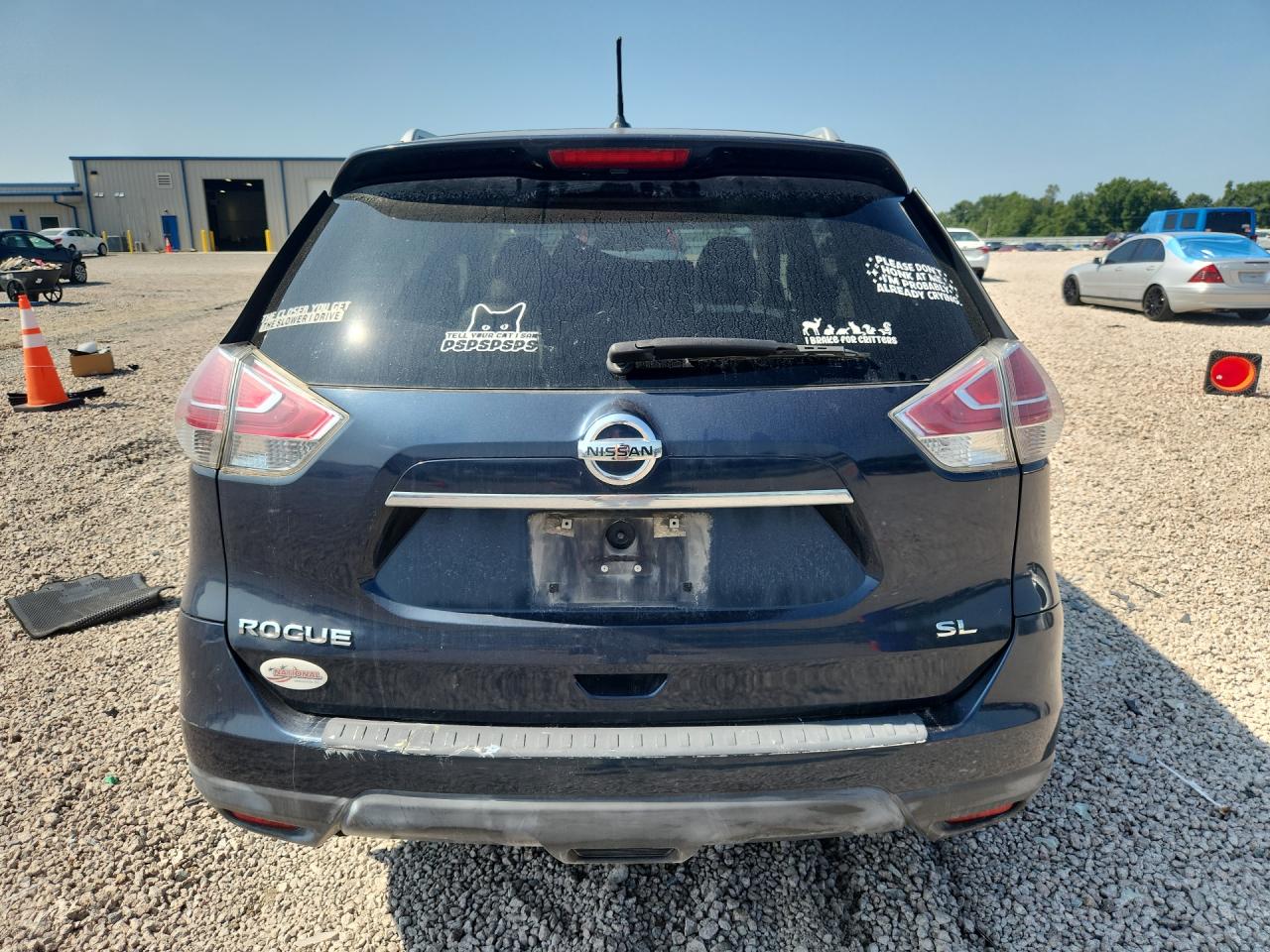2015 Nissan Rogue Sl Blue vin: 5N1AT2MT7FC796518