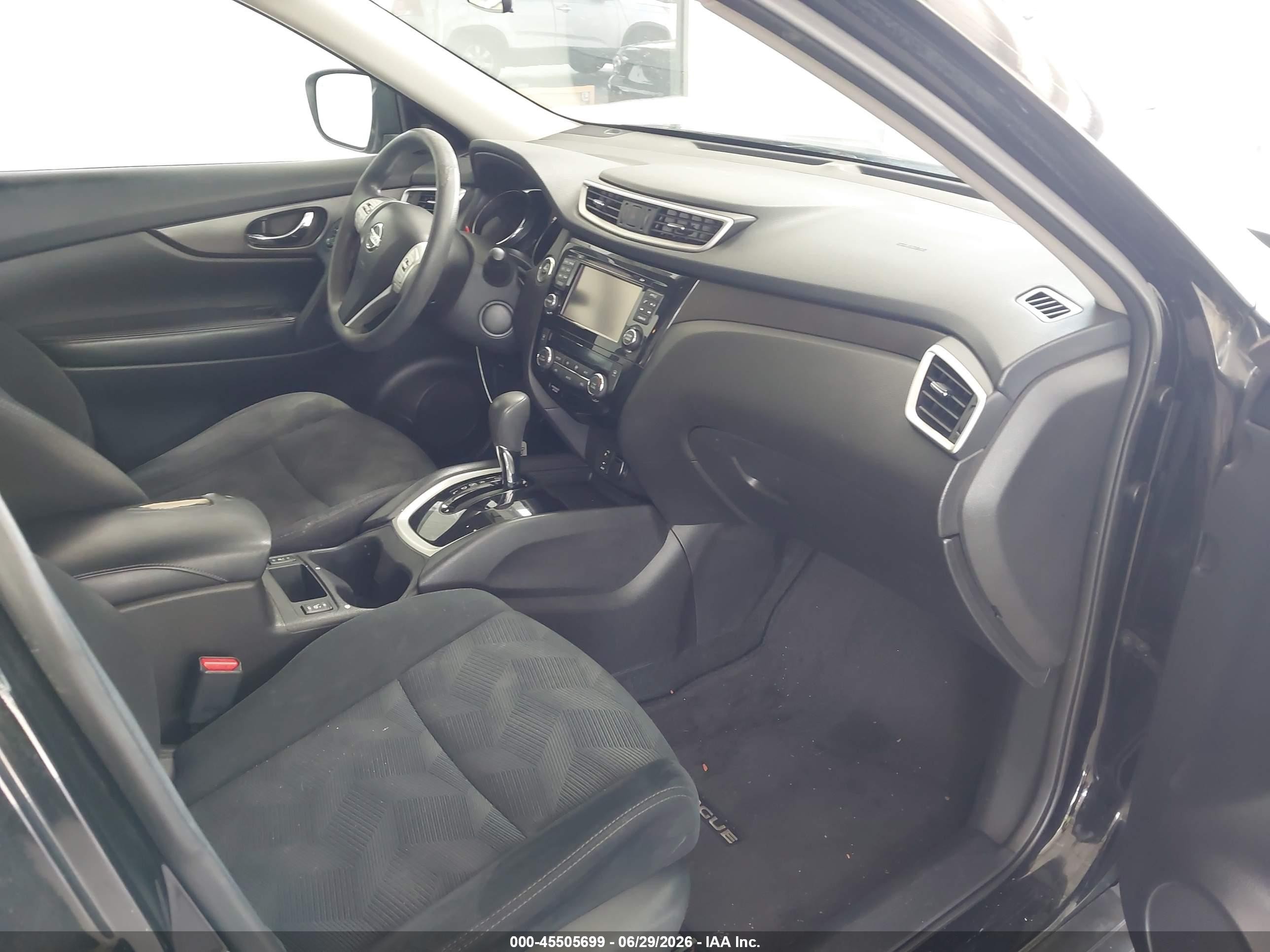 2015 Nissan Rogue Sv Black vin: 5N1AT2MT7FC807209