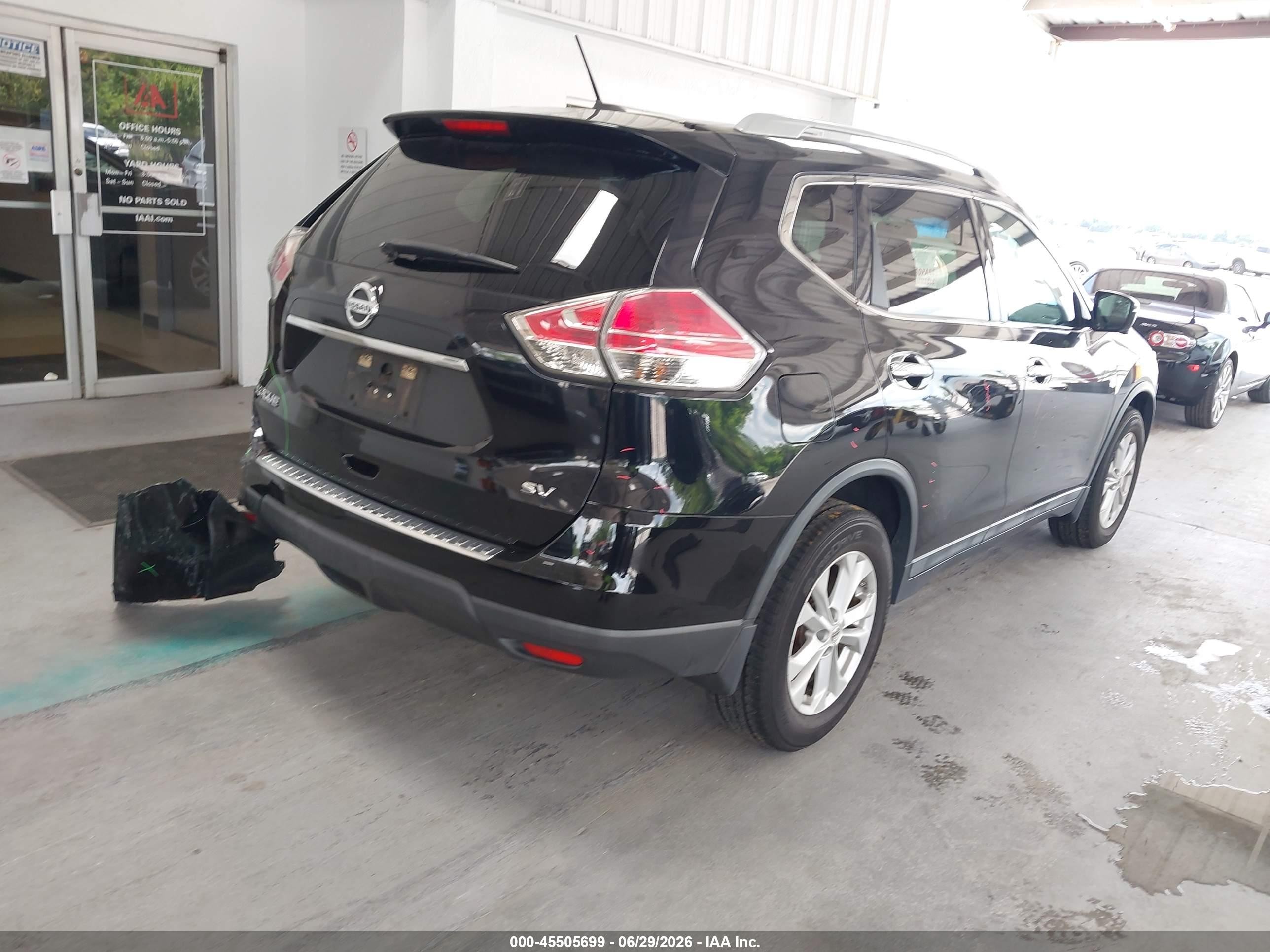 2015 Nissan Rogue Sv Black vin: 5N1AT2MT7FC807209