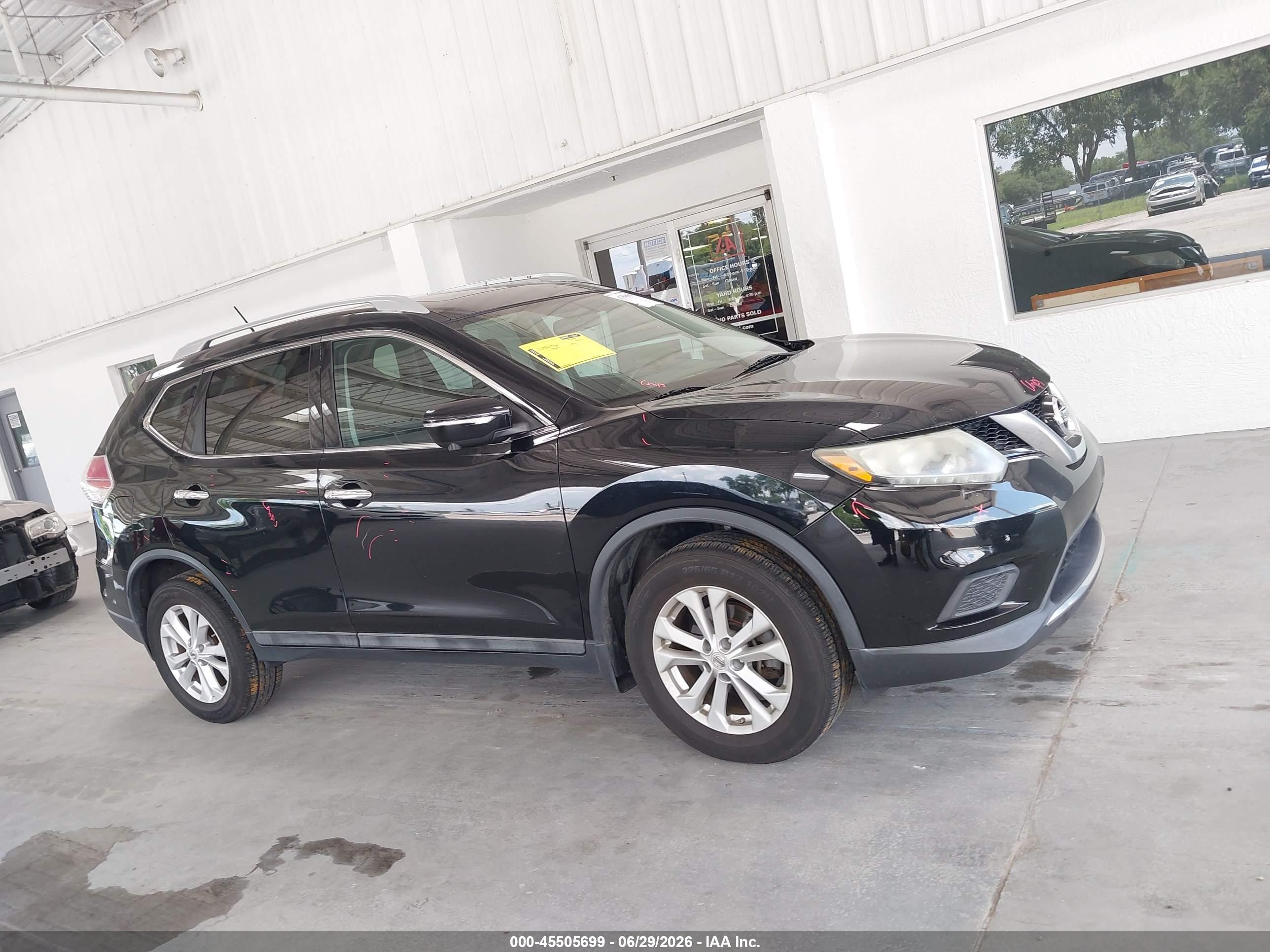 2015 Nissan Rogue Sv Black vin: 5N1AT2MT7FC807209