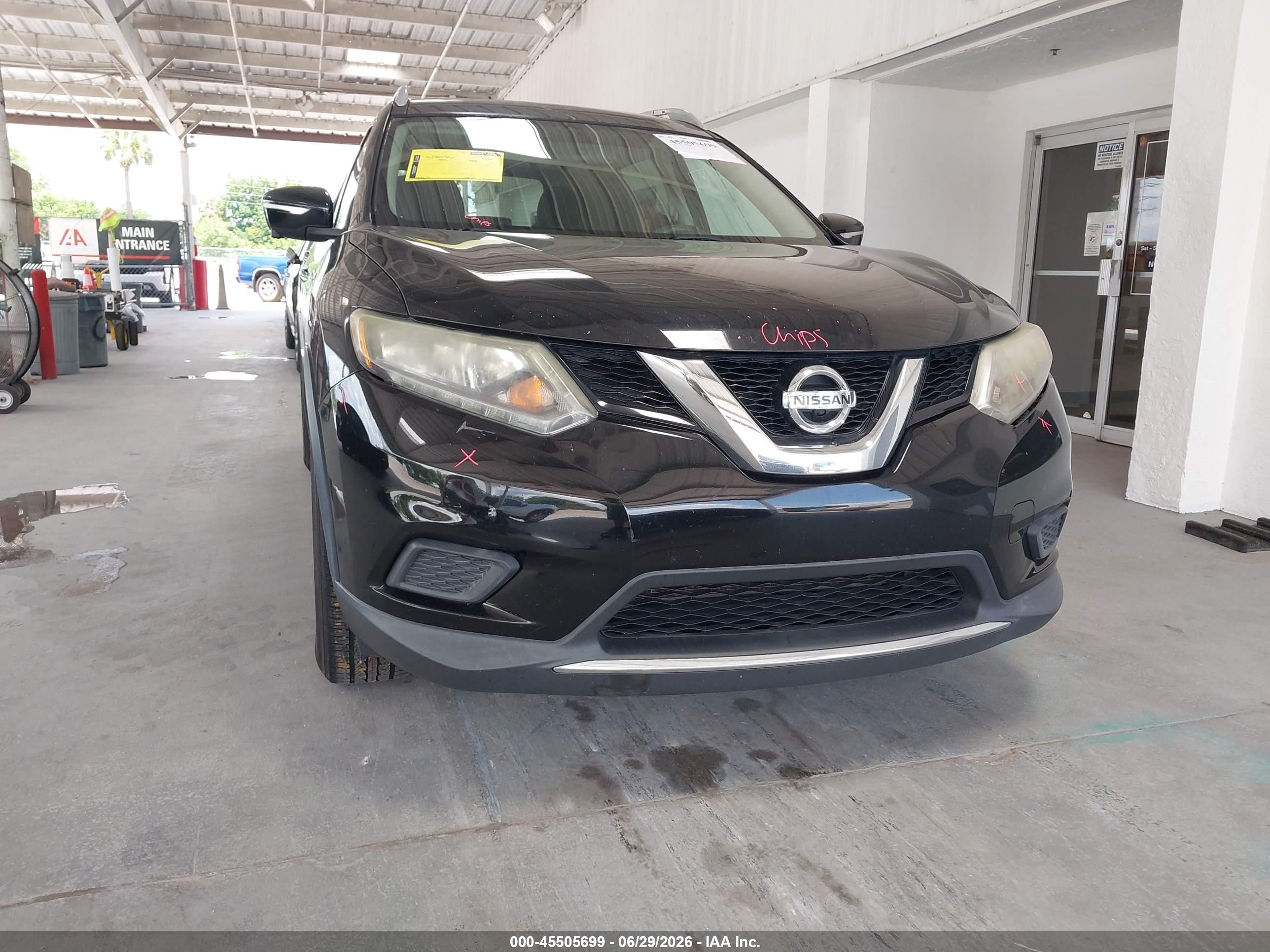 2015 Nissan Rogue Sv Black vin: 5N1AT2MT7FC807209
