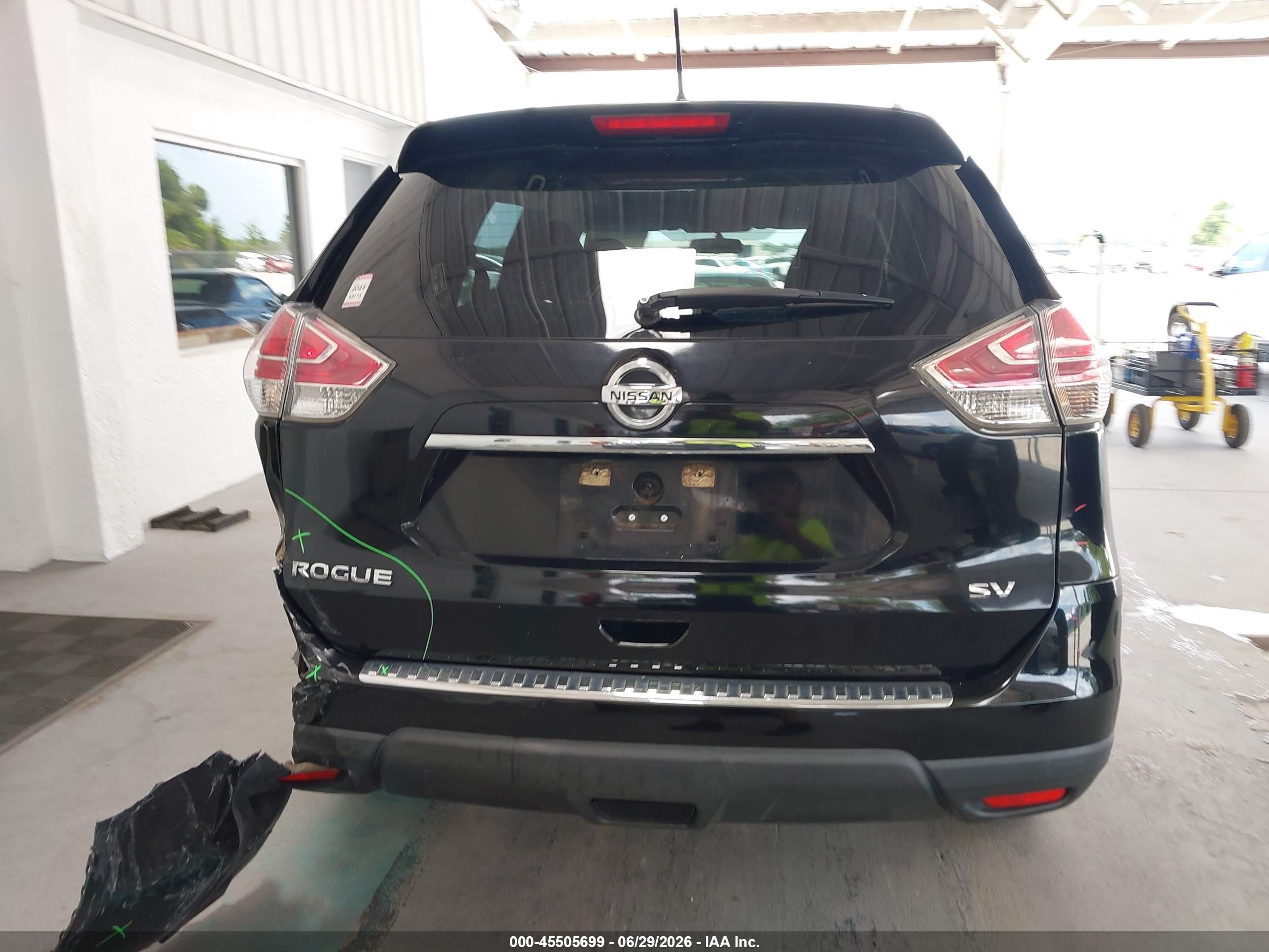 2015 Nissan Rogue Sv Black vin: 5N1AT2MT7FC807209