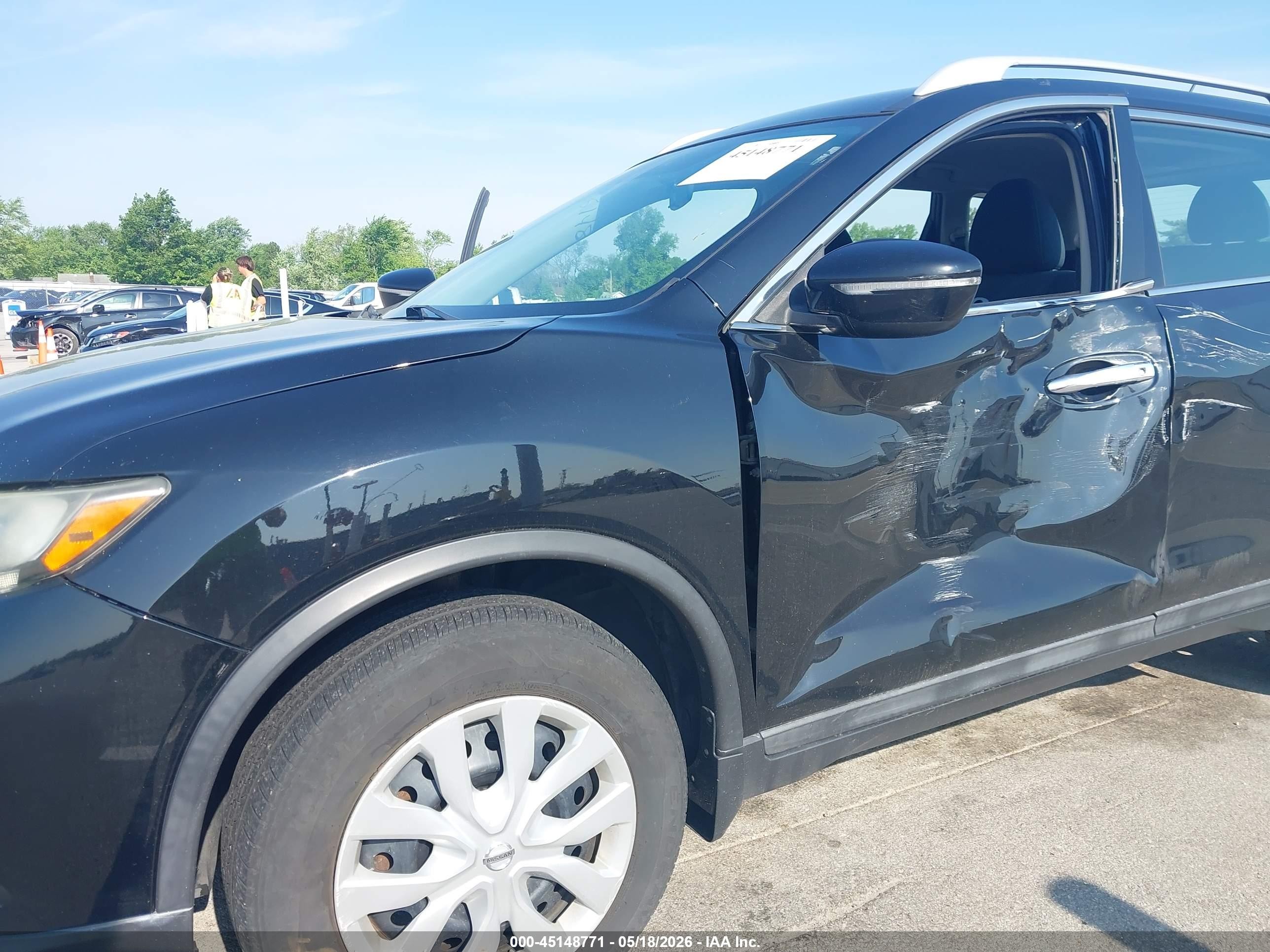 2015 Nissan Rogue S/sl/sv Black vin: 5N1AT2MT7FC809302