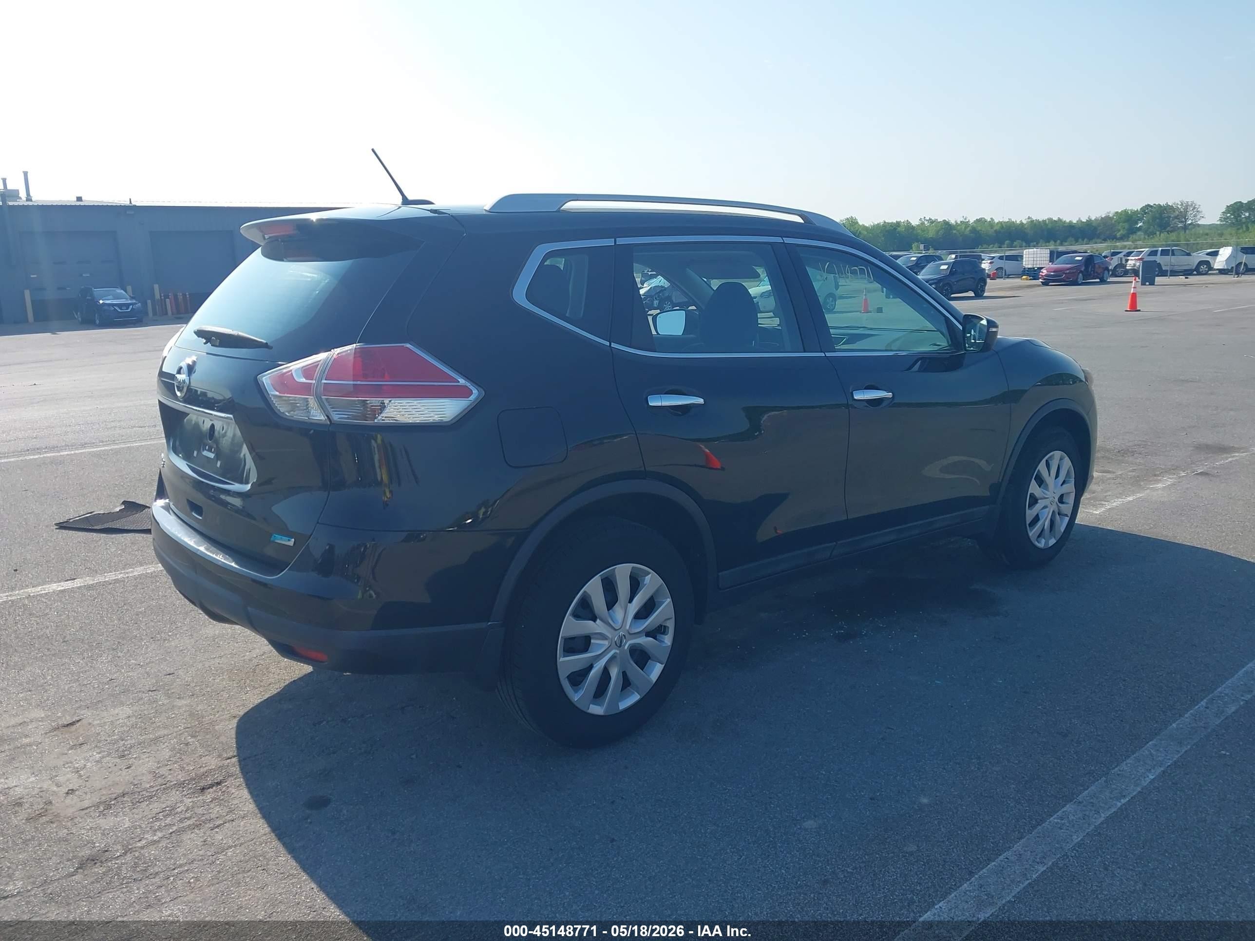 2015 Nissan Rogue S/sl/sv Black vin: 5N1AT2MT7FC809302