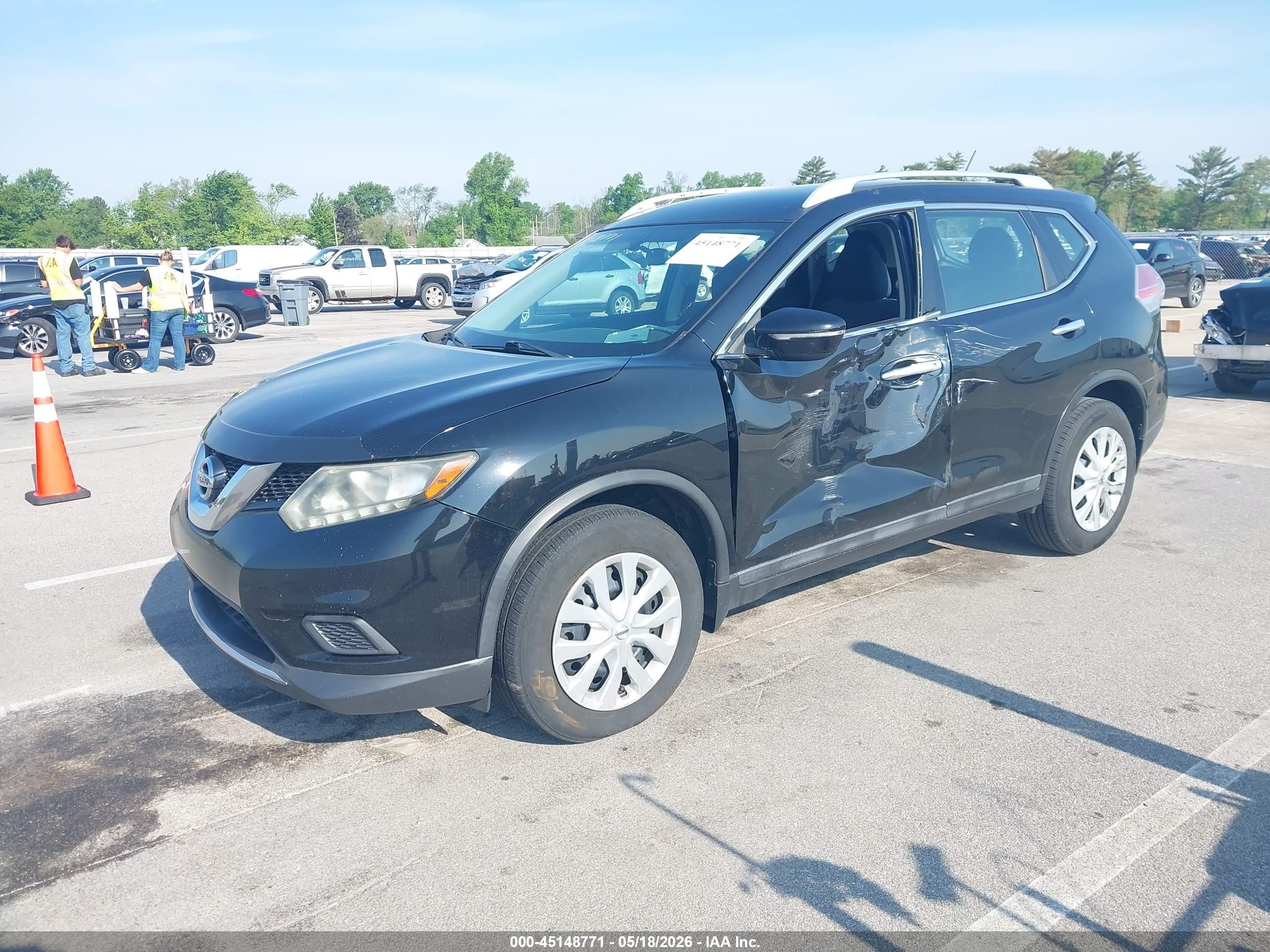 2015 Nissan Rogue S/sl/sv Black vin: 5N1AT2MT7FC809302
