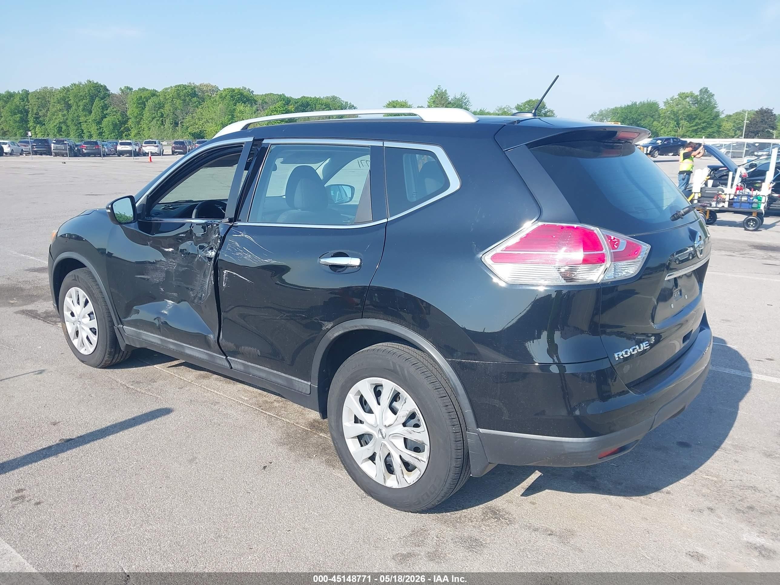 2015 Nissan Rogue S/sl/sv Black vin: 5N1AT2MT7FC809302