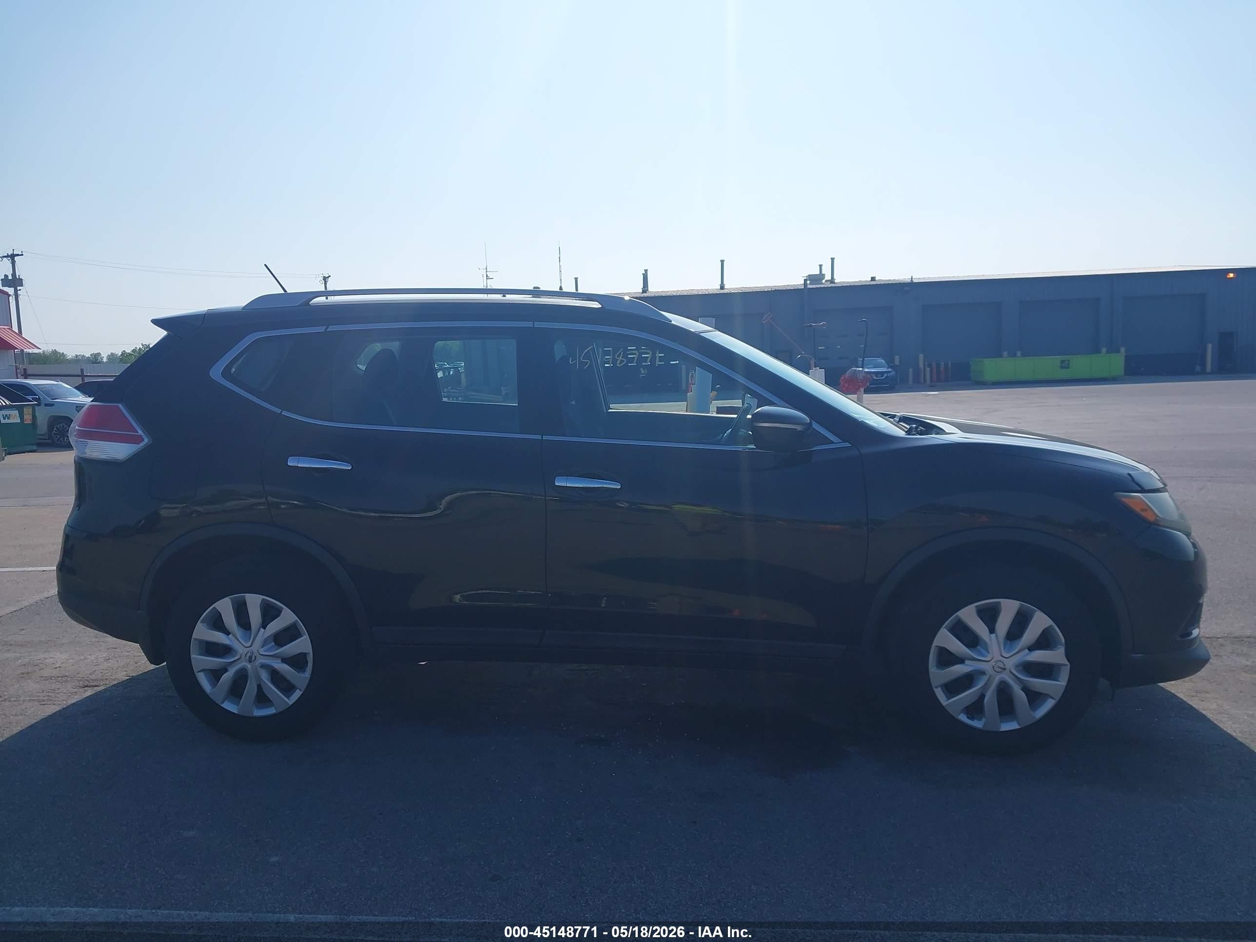 2015 Nissan Rogue S/sl/sv Black vin: 5N1AT2MT7FC809302