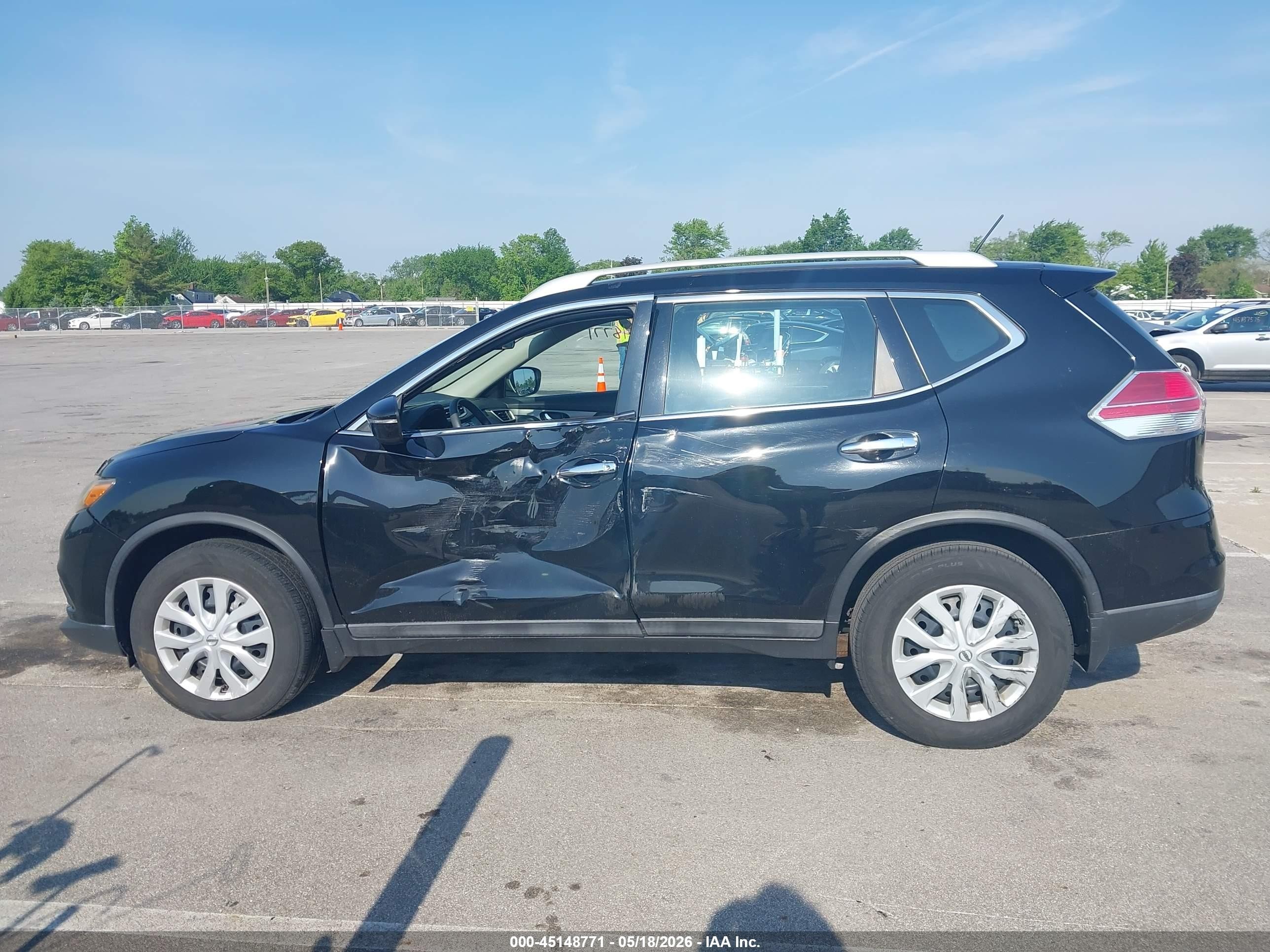 2015 Nissan Rogue S/sl/sv Black vin: 5N1AT2MT7FC809302