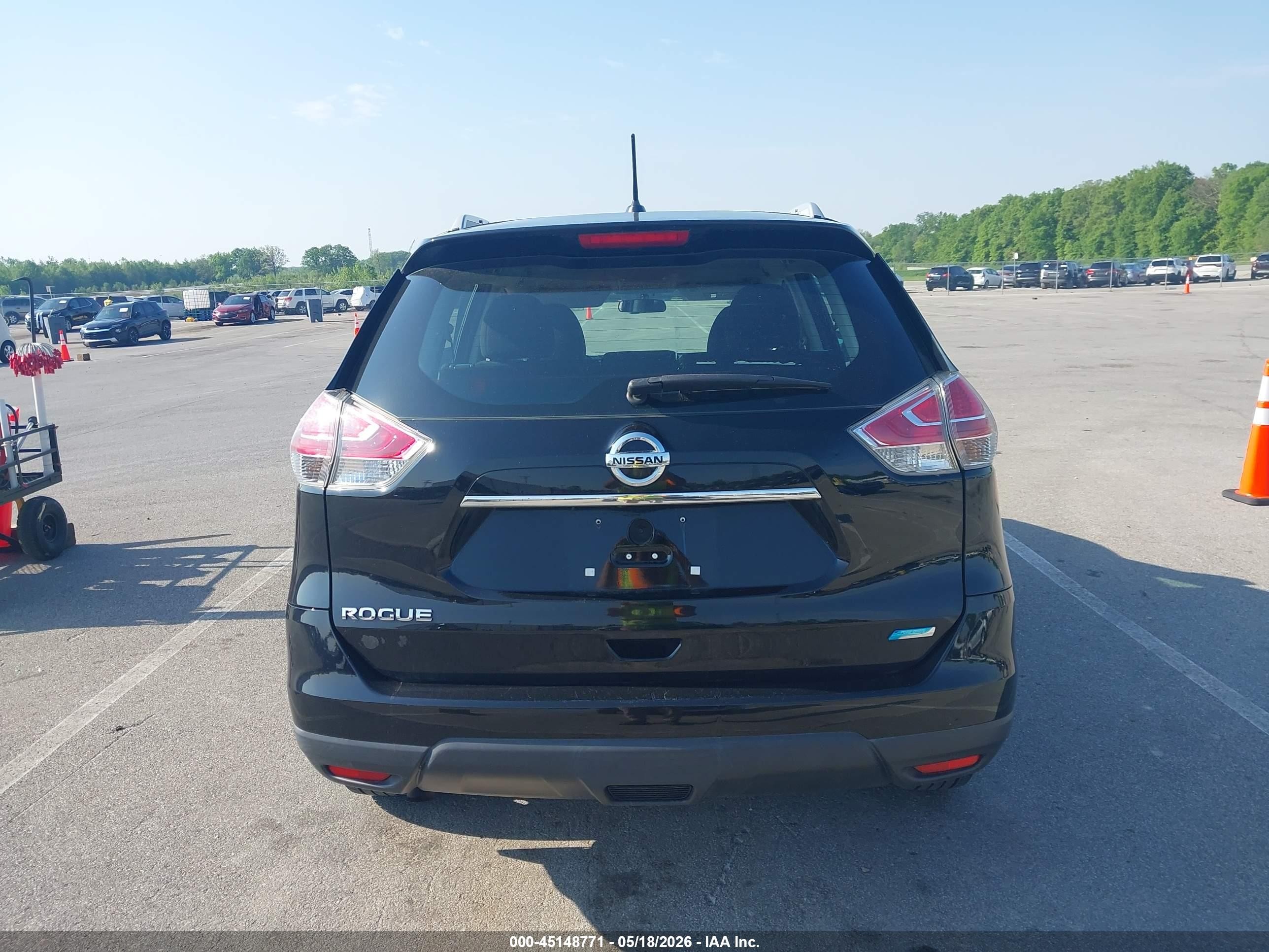 2015 Nissan Rogue S/sl/sv Black vin: 5N1AT2MT7FC809302