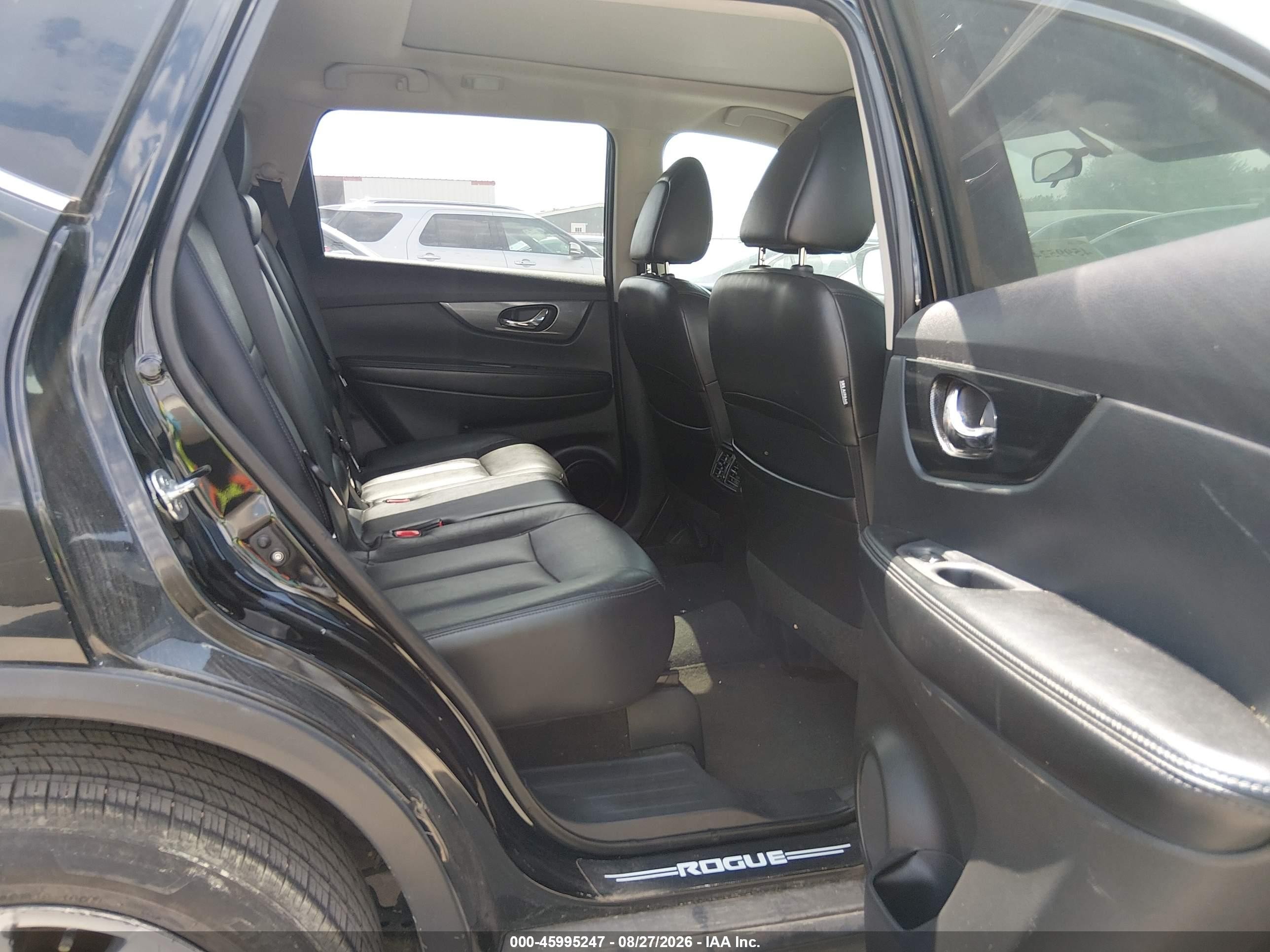 2015 Nissan Rogue Sl Black vin: 5N1AT2MT7FC818825
