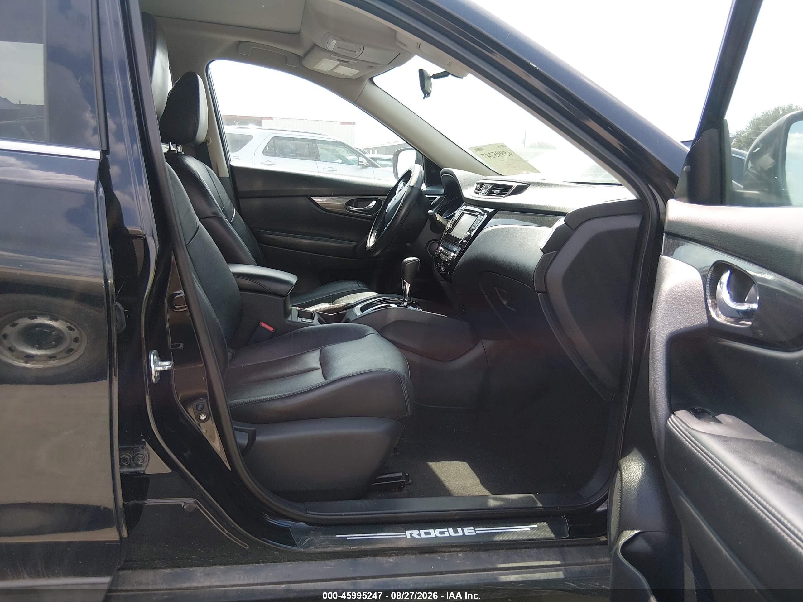 2015 Nissan Rogue Sl Black vin: 5N1AT2MT7FC818825