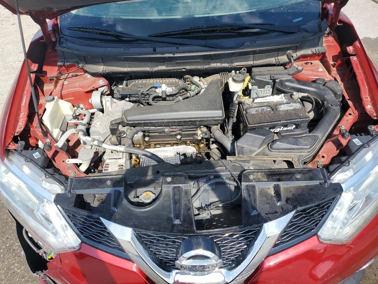 2015 Nissan Rogue Sl Бордовый vin: 5N1AT2MT7FC828951
