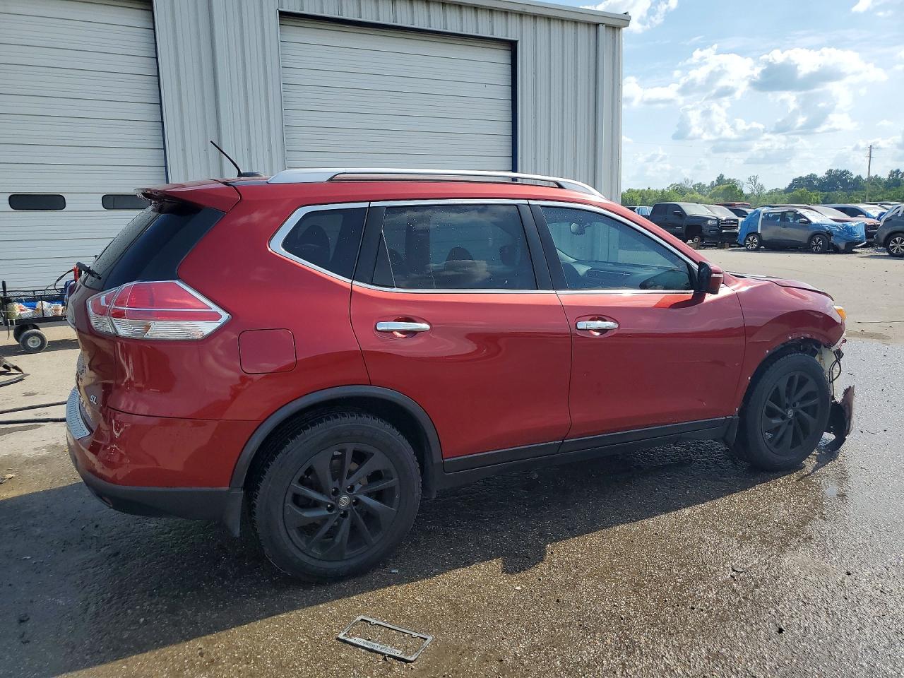 2015 Nissan Rogue Sl Бордовый vin: 5N1AT2MT7FC828951