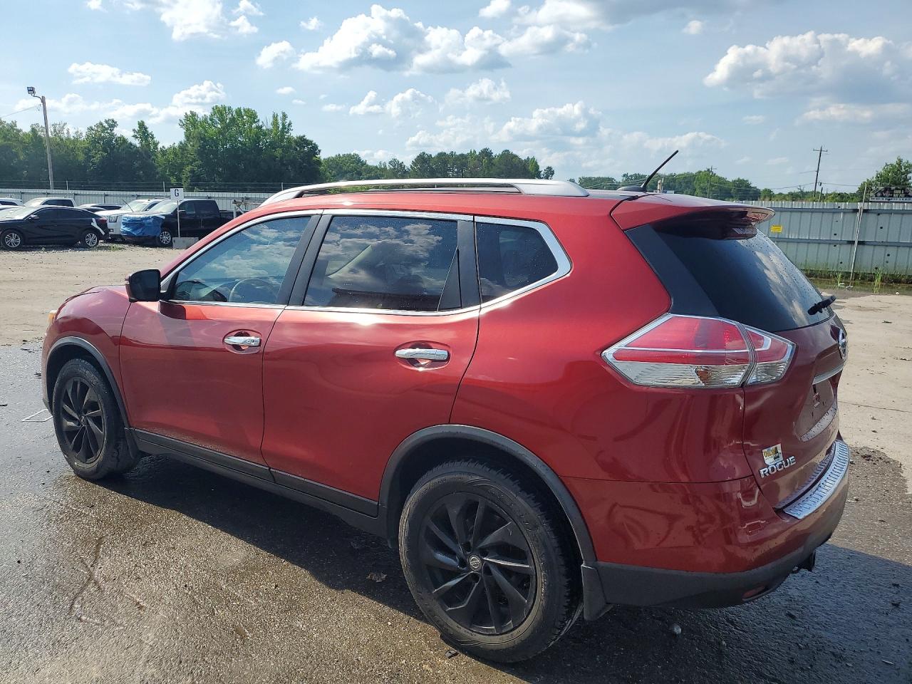 2015 Nissan Rogue Sl Бордовый vin: 5N1AT2MT7FC828951