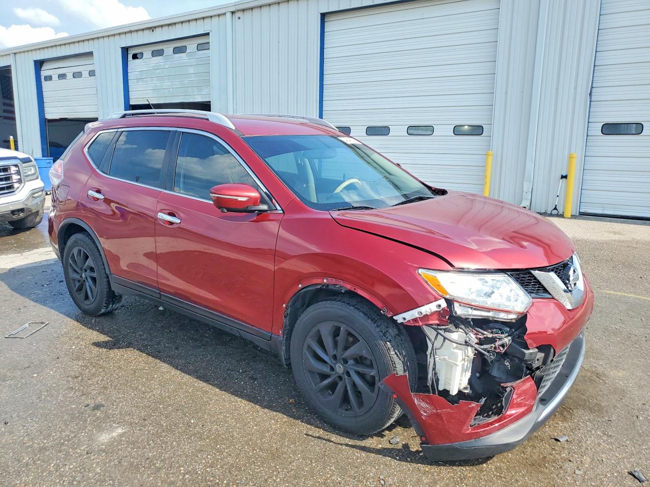 2015 Nissan Rogue Sl Бордовый vin: 5N1AT2MT7FC828951