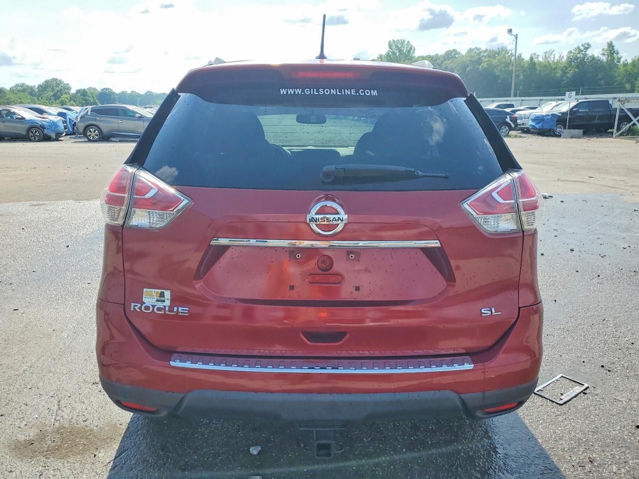 2015 Nissan Rogue Sl Бордовый vin: 5N1AT2MT7FC828951