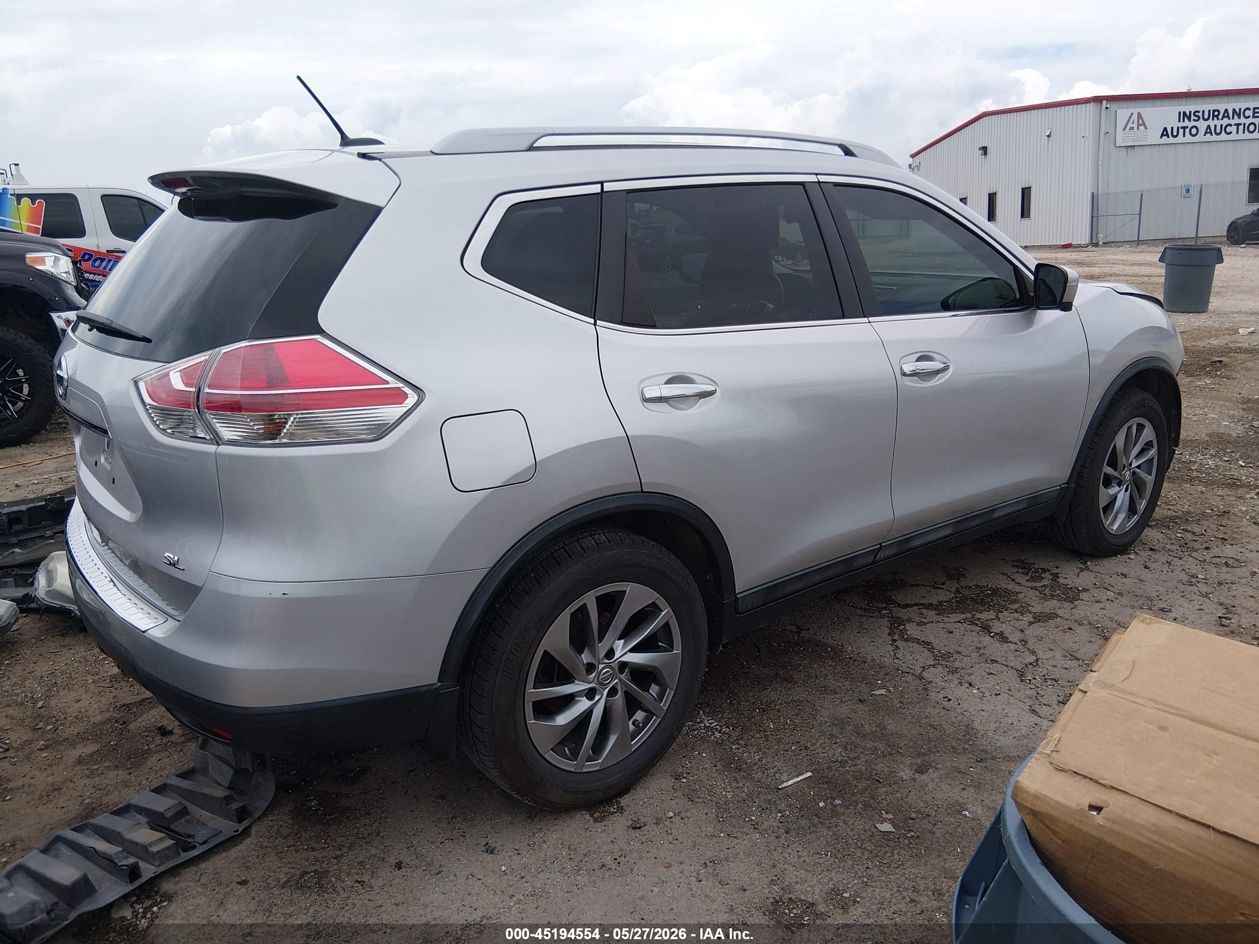 2015 Nissan Rogue Sl Silver vin: 5N1AT2MT7FC855468