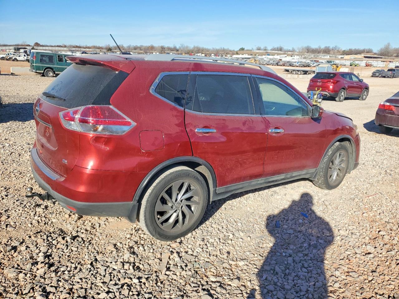 2015 Niss Rogue Sl Red vin: 5N1AT2MT7FC865823