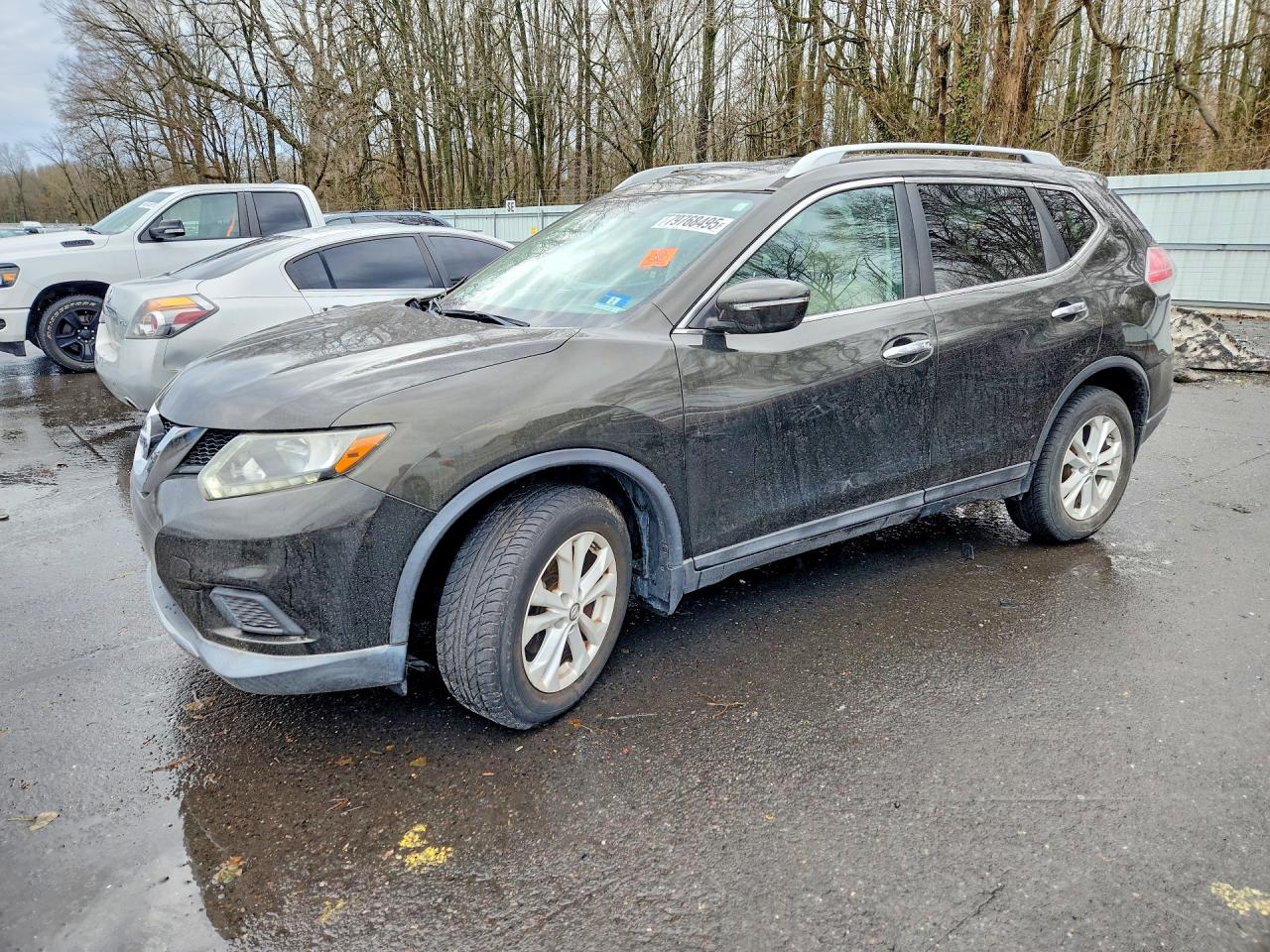 2015 Nissan Rogue Sv Green vin: 5N1AT2MT7FC883349