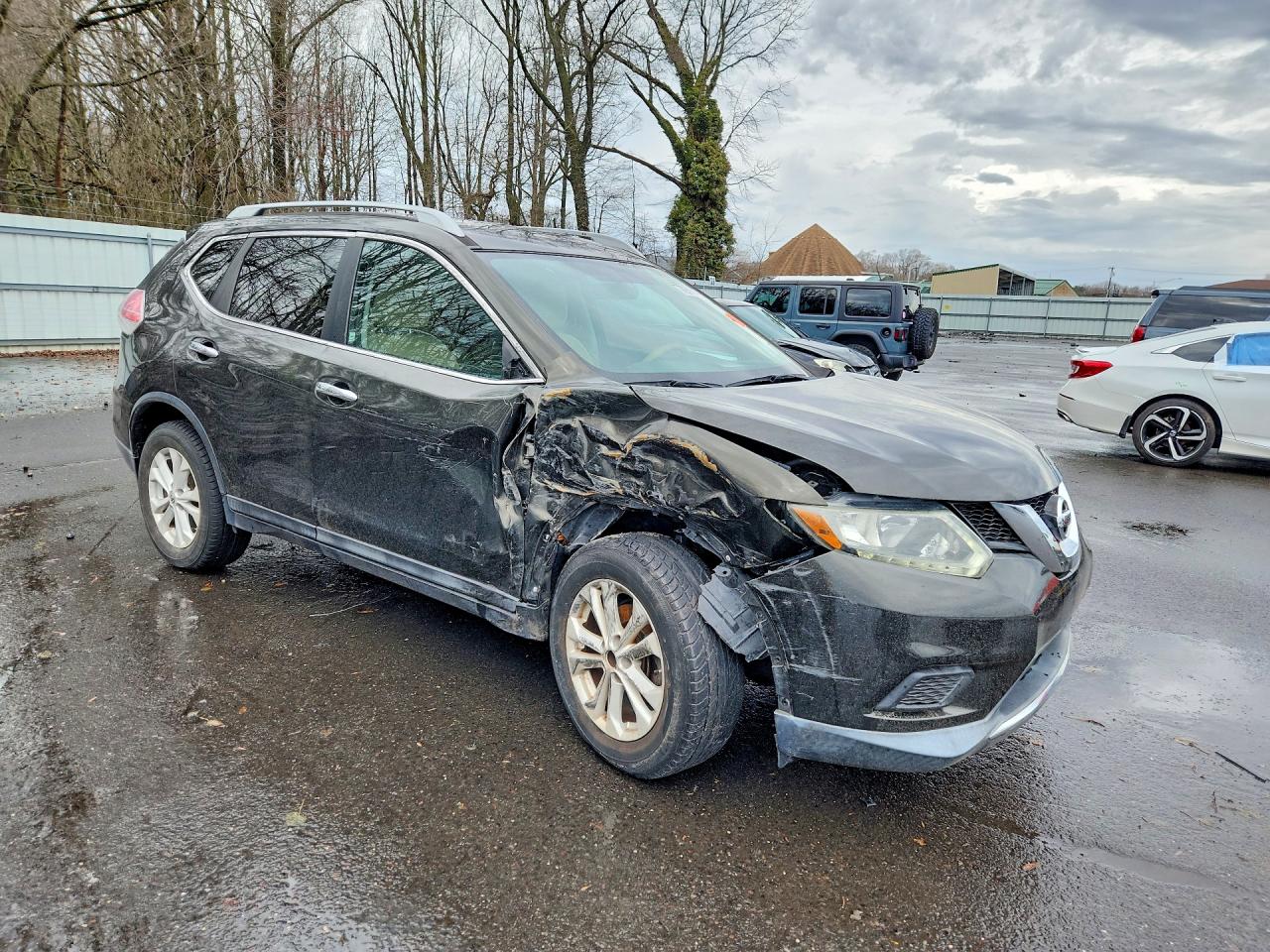 2015 Nissan Rogue Sv Green vin: 5N1AT2MT7FC883349