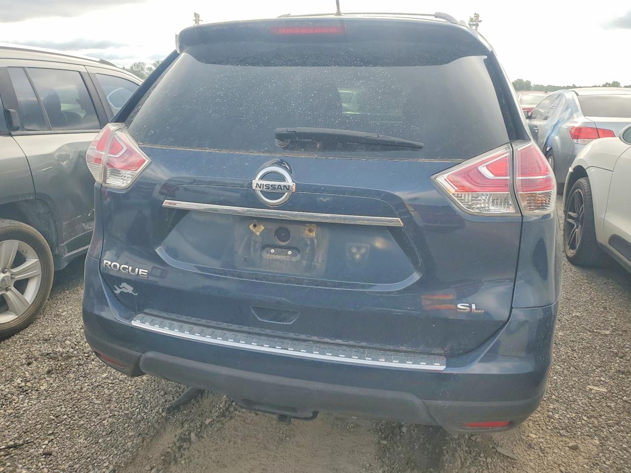 2015 Nissan Rogue Sl Blue vin: 5N1AT2MT7FC887742