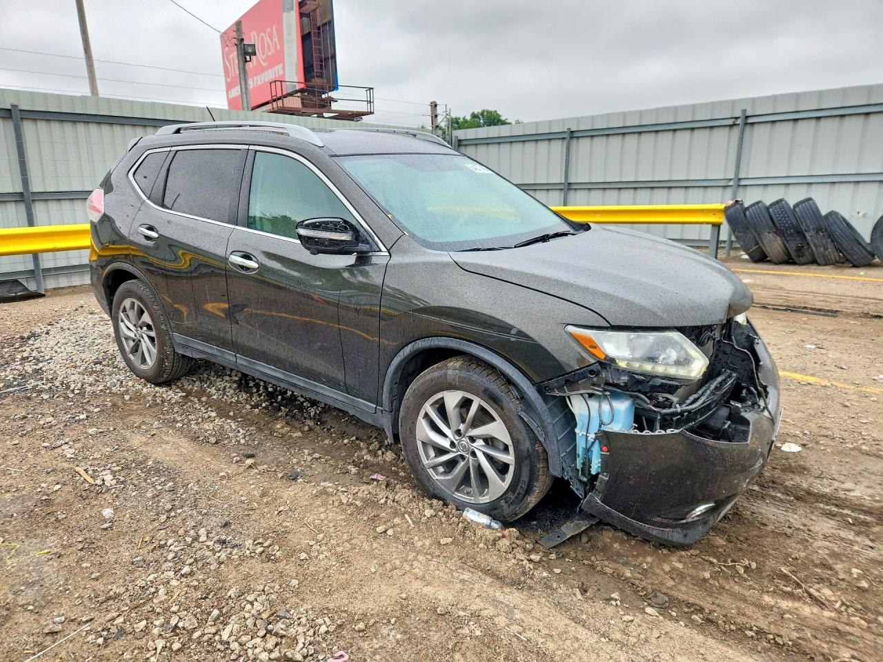 2015 Nissan Rogue Sl Green vin: 5N1AT2MT7FC894562