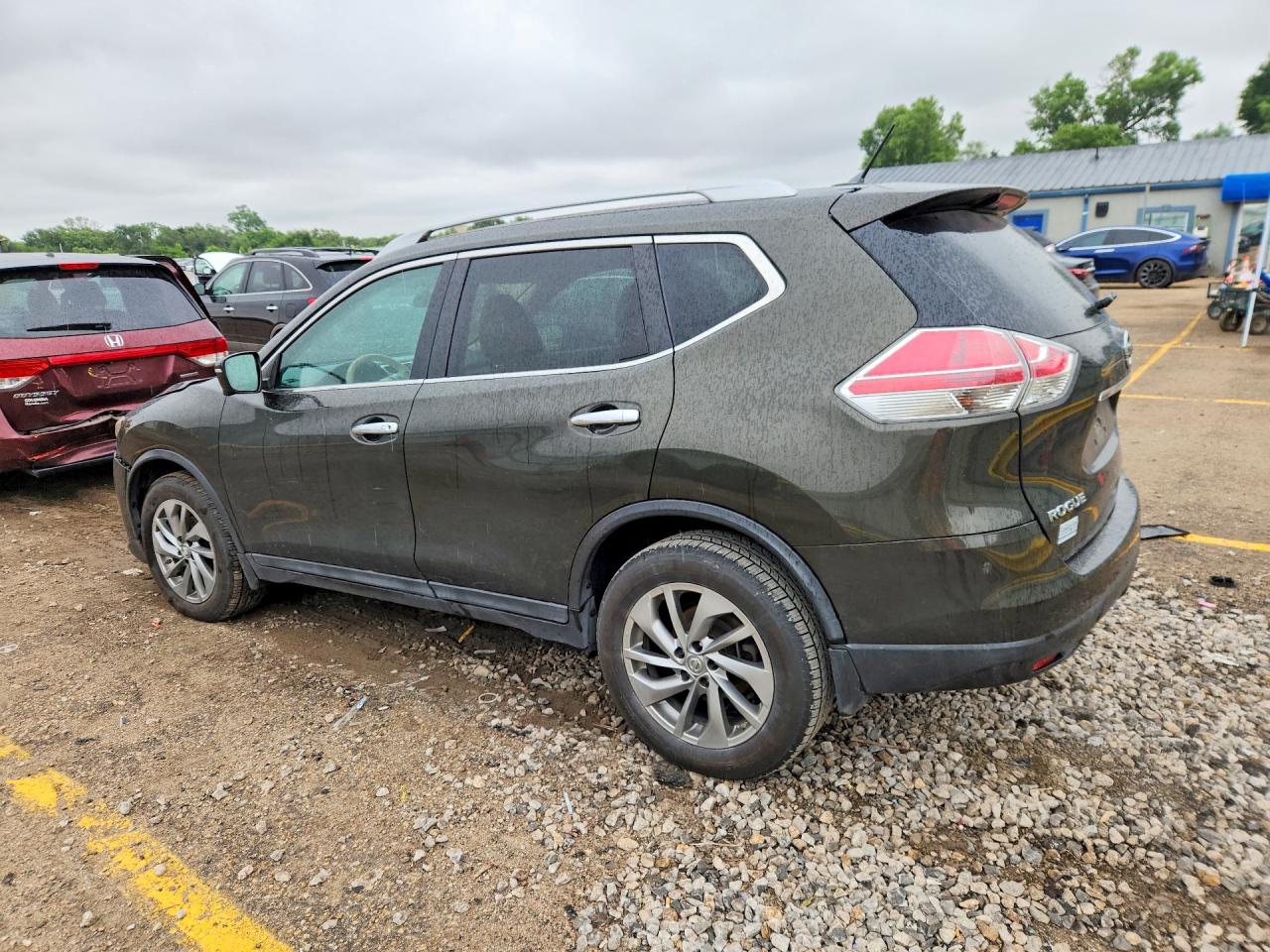 2015 Nissan Rogue Sl Green vin: 5N1AT2MT7FC894562