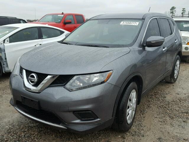 2015 Nissan Rogue S Gray vin: 5N1AT2MT7FC908668