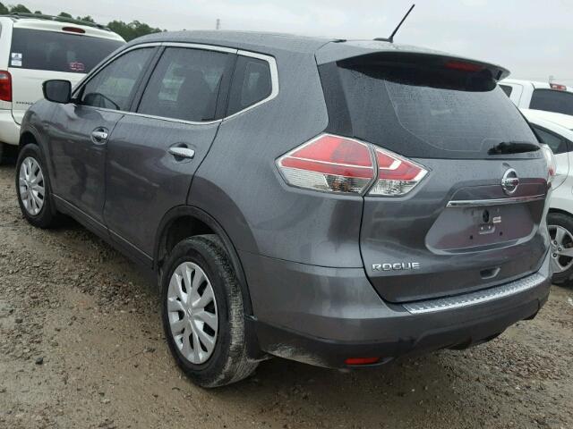 2015 Nissan Rogue S Gray vin: 5N1AT2MT7FC908668