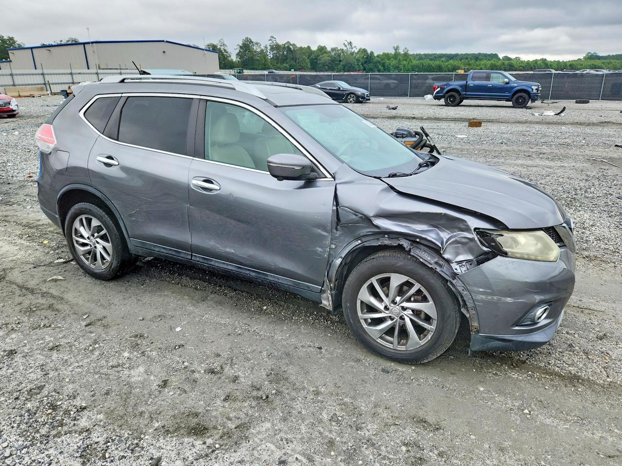 2015 Nissan Rogue Sl Gray vin: 5N1AT2MT7FC915359