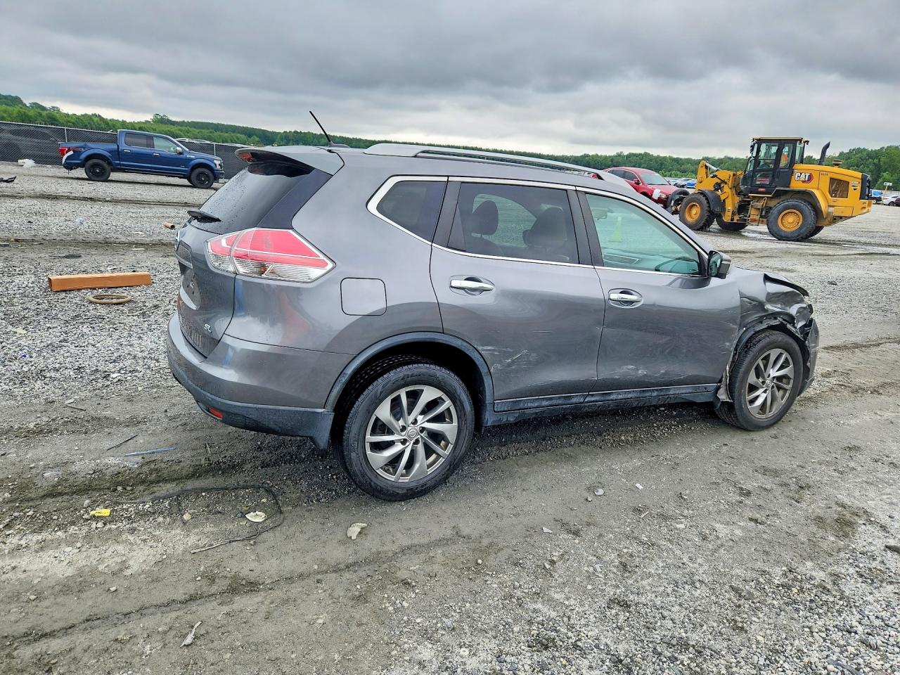 2015 Nissan Rogue Sl Gray vin: 5N1AT2MT7FC915359