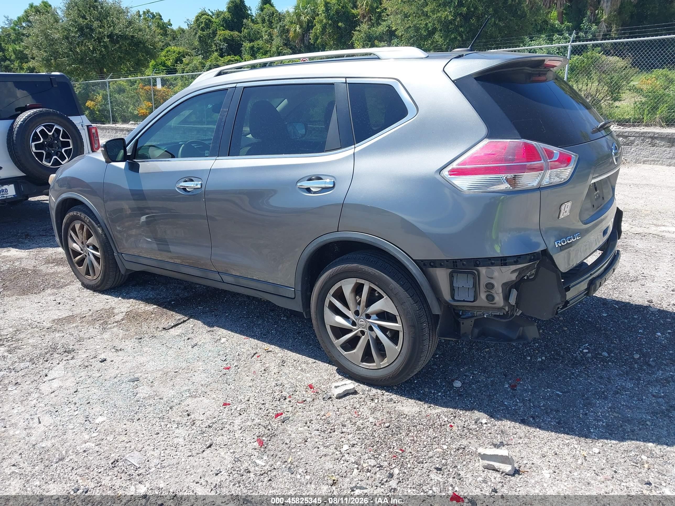 2015 Nissan Rogue Sl Серый vin: 5N1AT2MT7FC925082