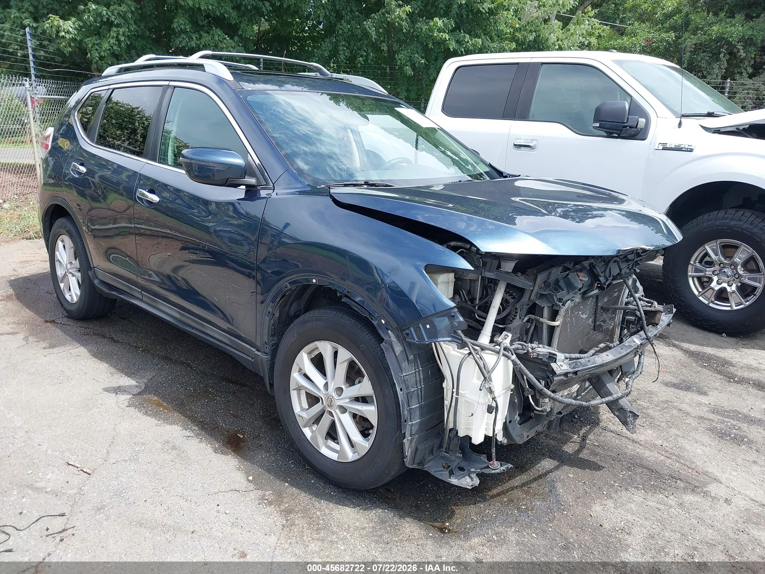 2016 Nissan Rogue Sv Blue vin: 5N1AT2MT7GC772964