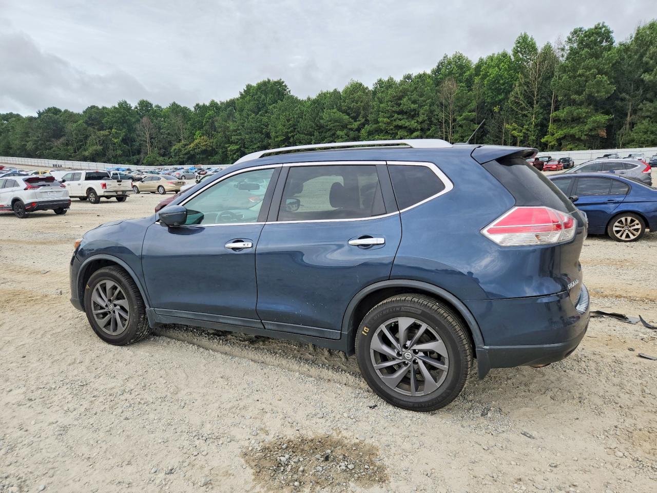 2016 Nissan Rogue Sl Blue vin: 5N1AT2MT7GC773905