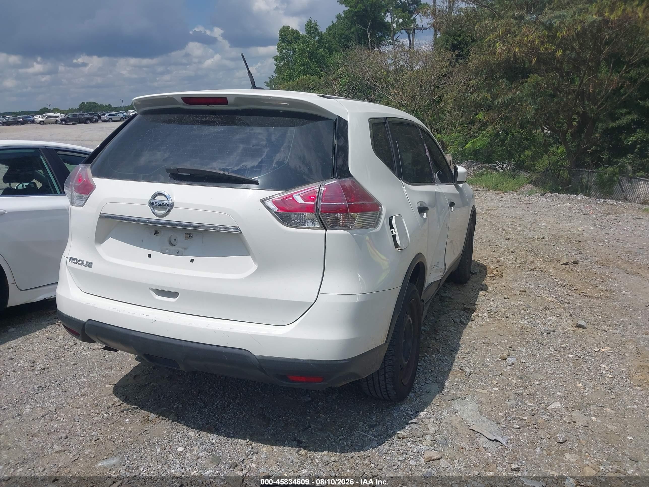 2016 Nissan Rogue S/sl/sv White vin: 5N1AT2MT7GC811004