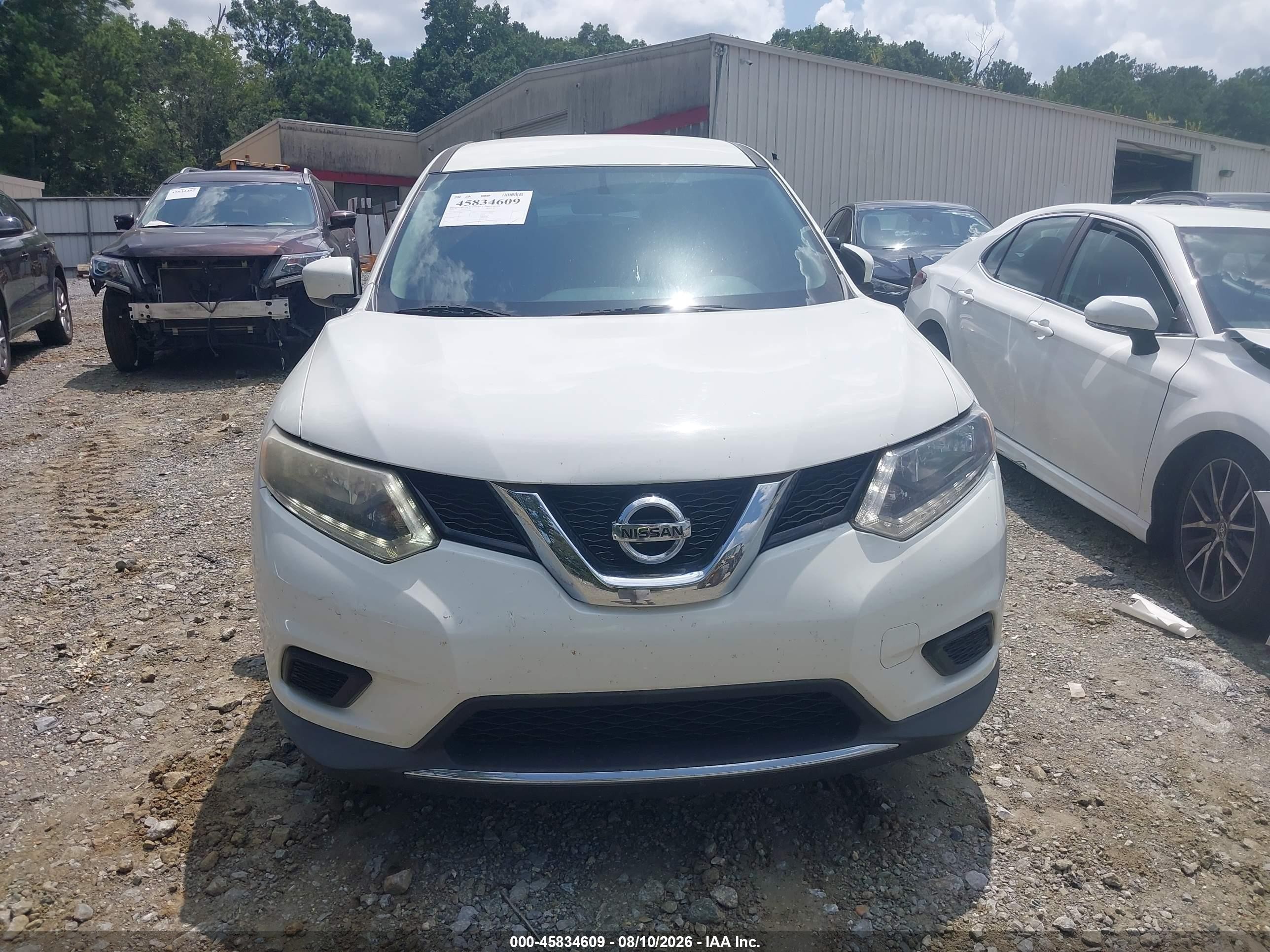 2016 Nissan Rogue S/sl/sv White vin: 5N1AT2MT7GC811004