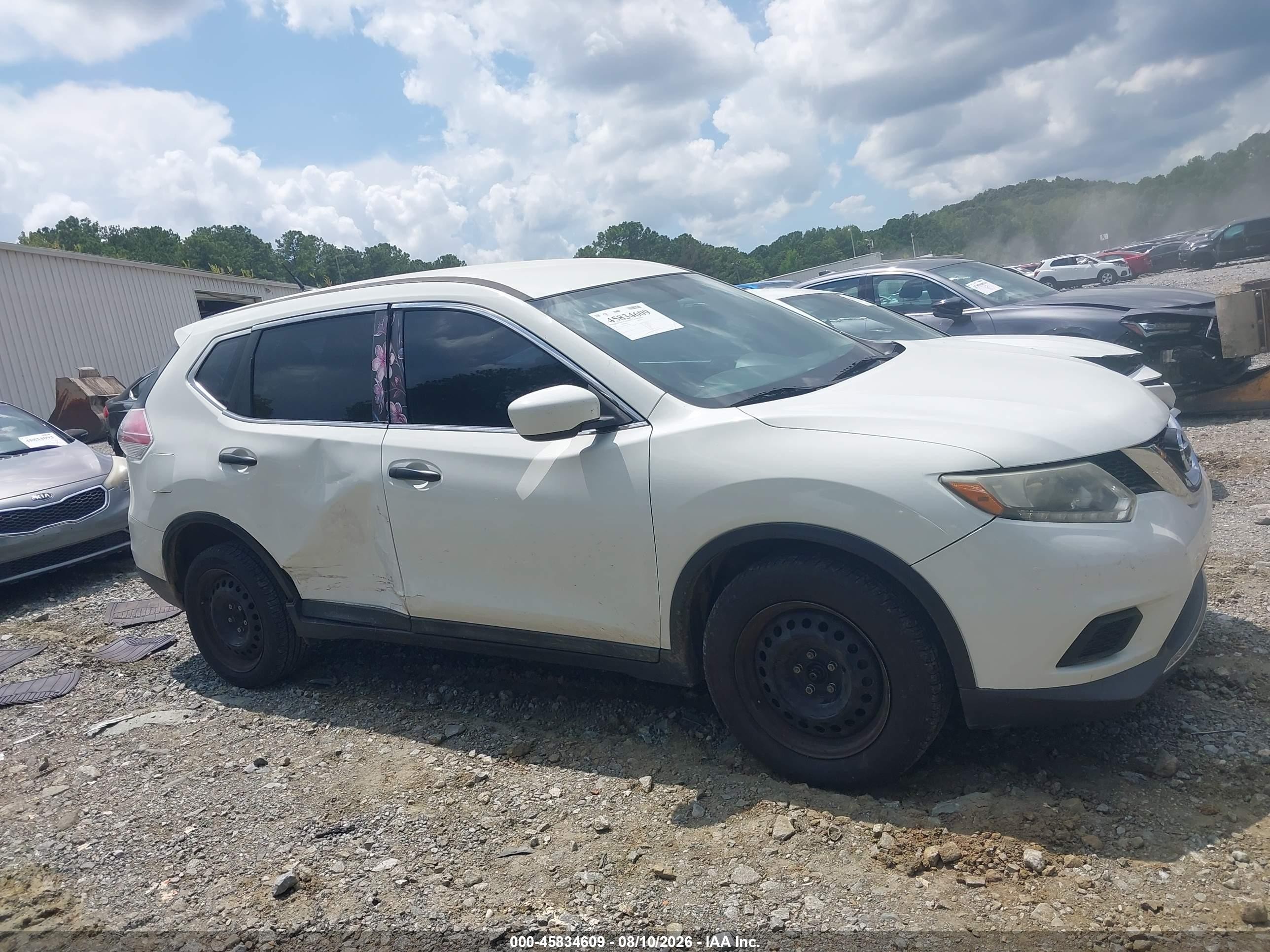 2016 Nissan Rogue S/sl/sv White vin: 5N1AT2MT7GC811004