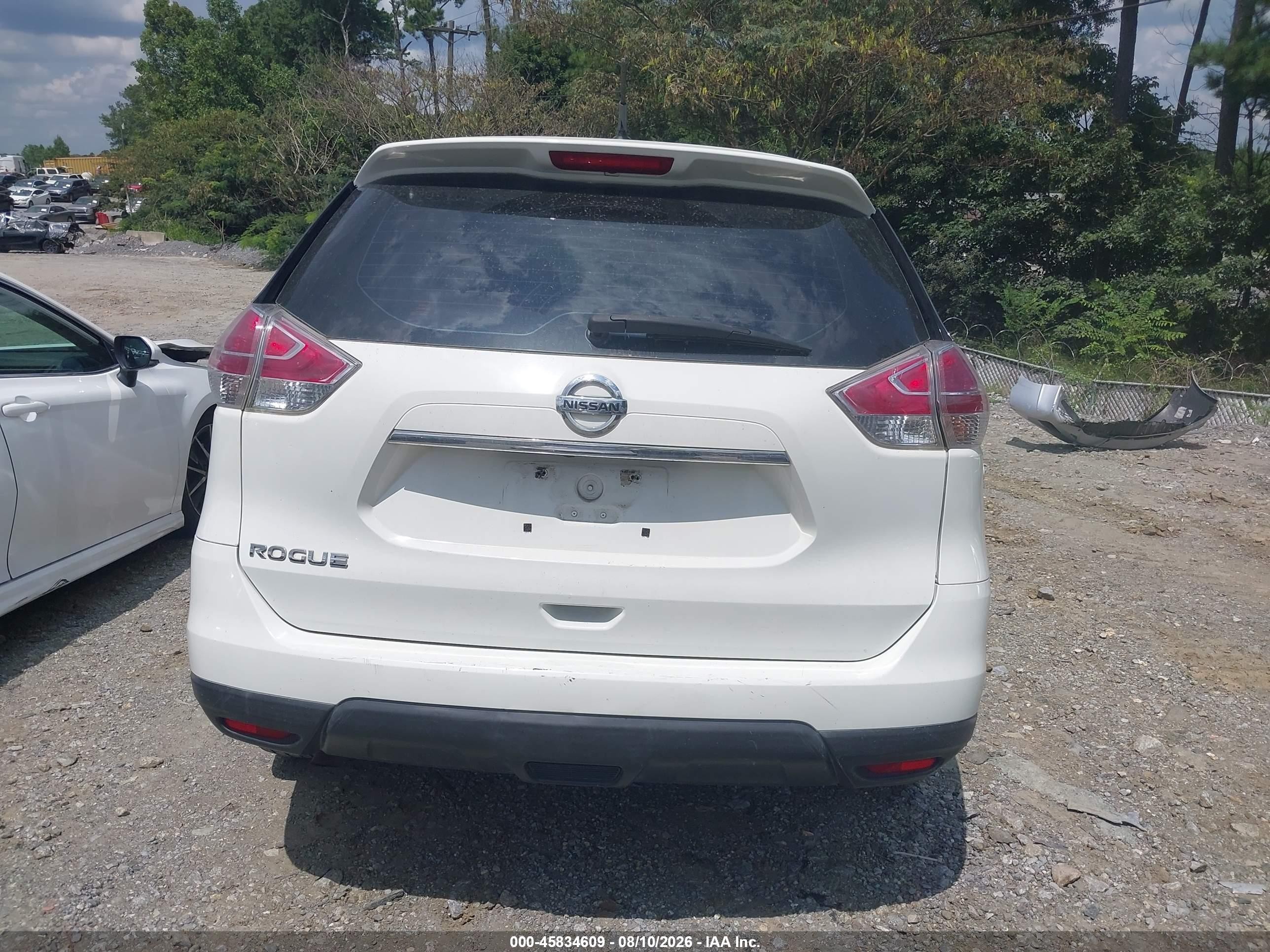 2016 Nissan Rogue S/sl/sv White vin: 5N1AT2MT7GC811004