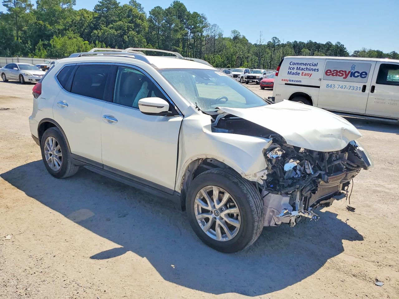2019 Nissan Rogue Sv White vin: 5N1AT2MT7KC785951