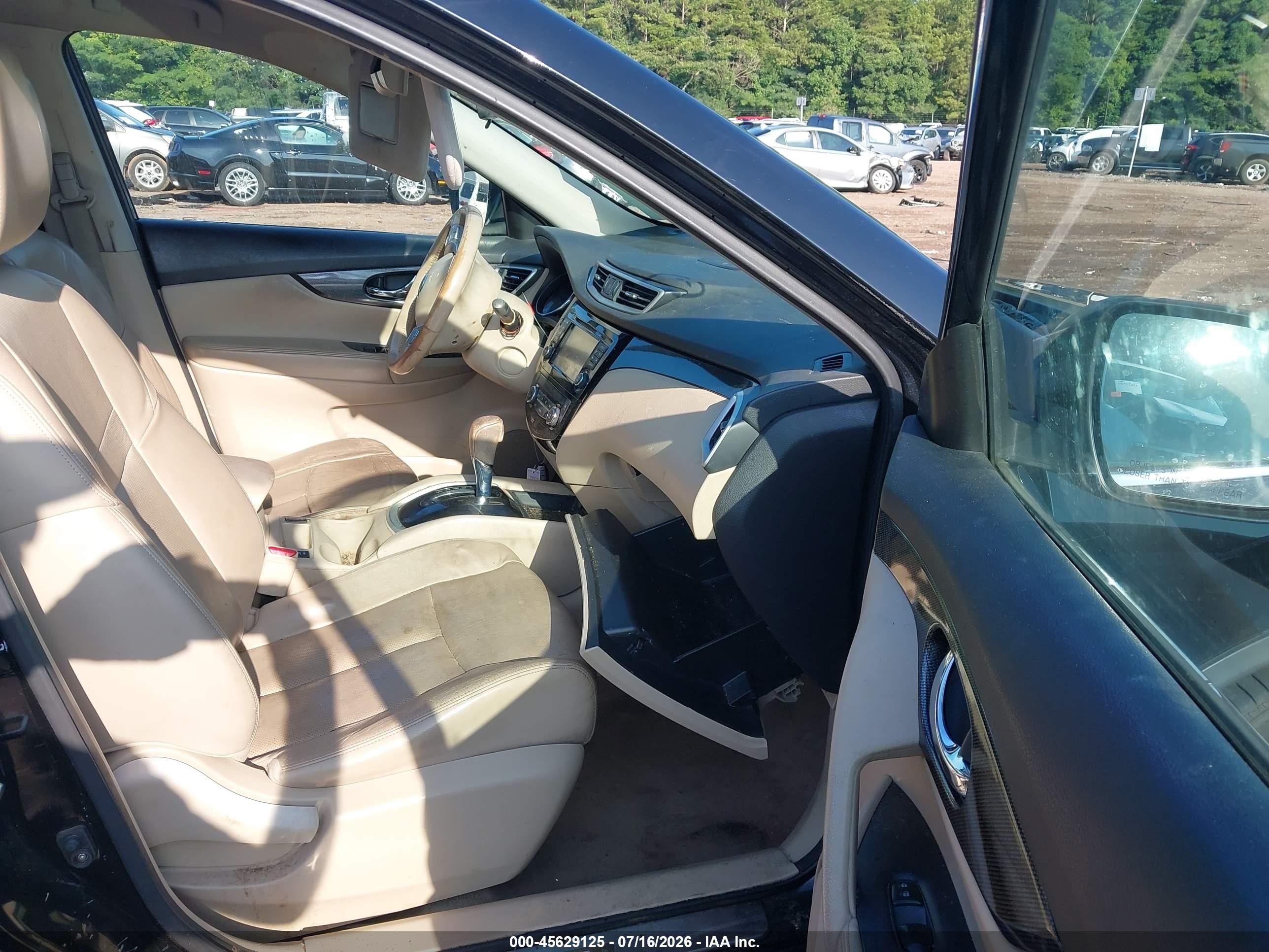 2014 Nissan Rogue Sl Black vin: 5N1AT2MT8EC766698