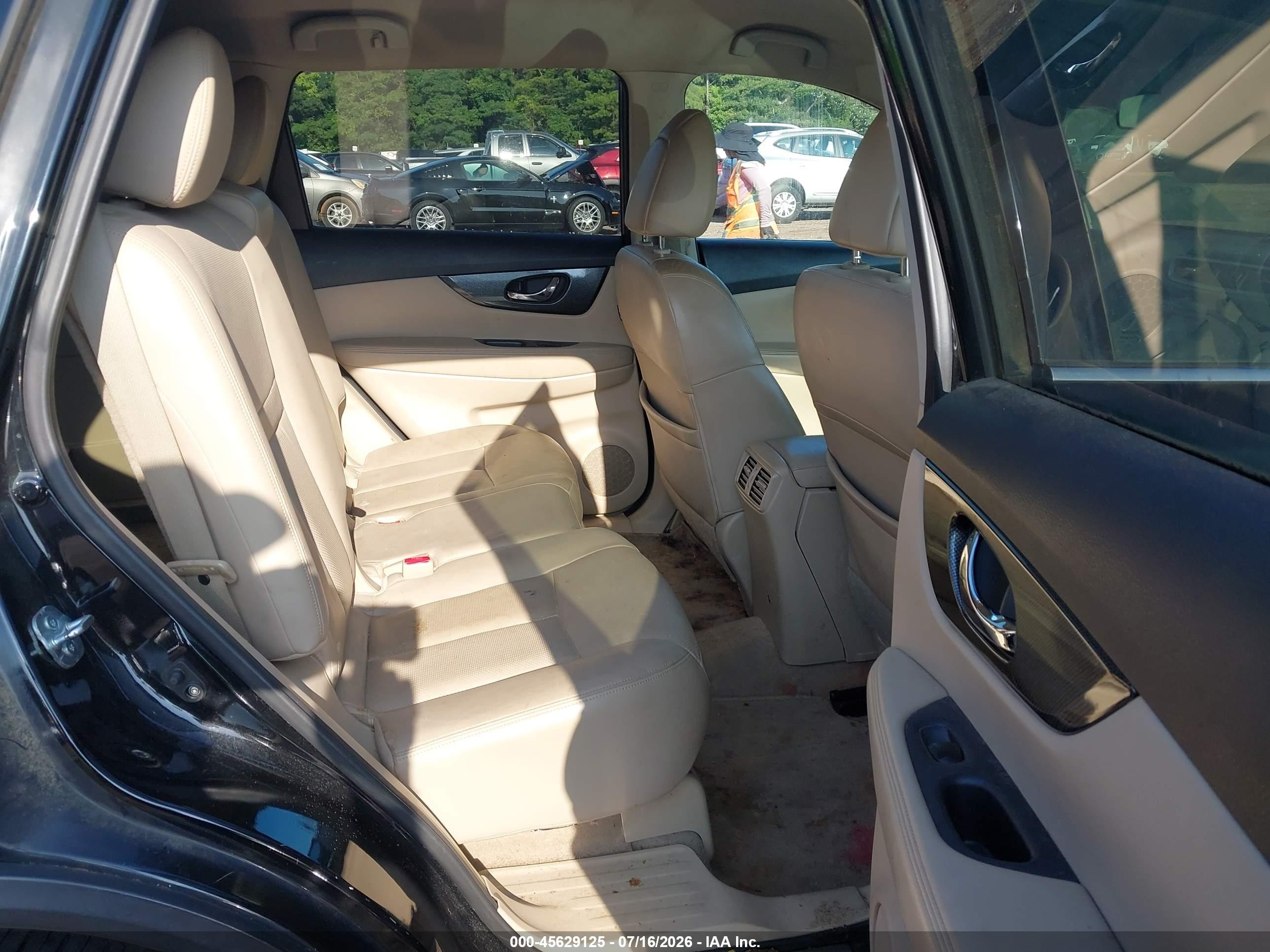 2014 Nissan Rogue Sl Black vin: 5N1AT2MT8EC766698