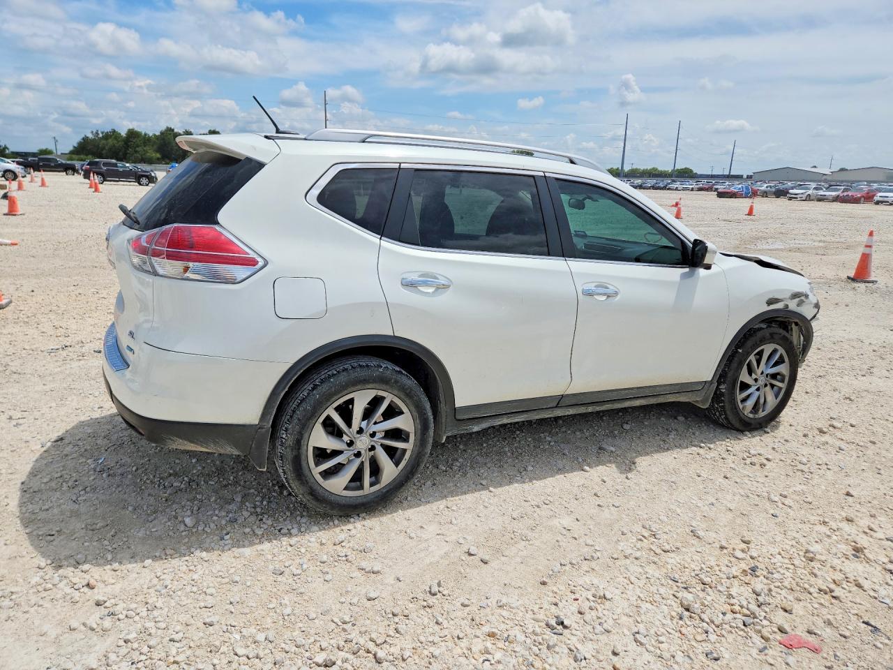 2014 Nissan Rogue Sl White vin: 5N1AT2MT8EC769813