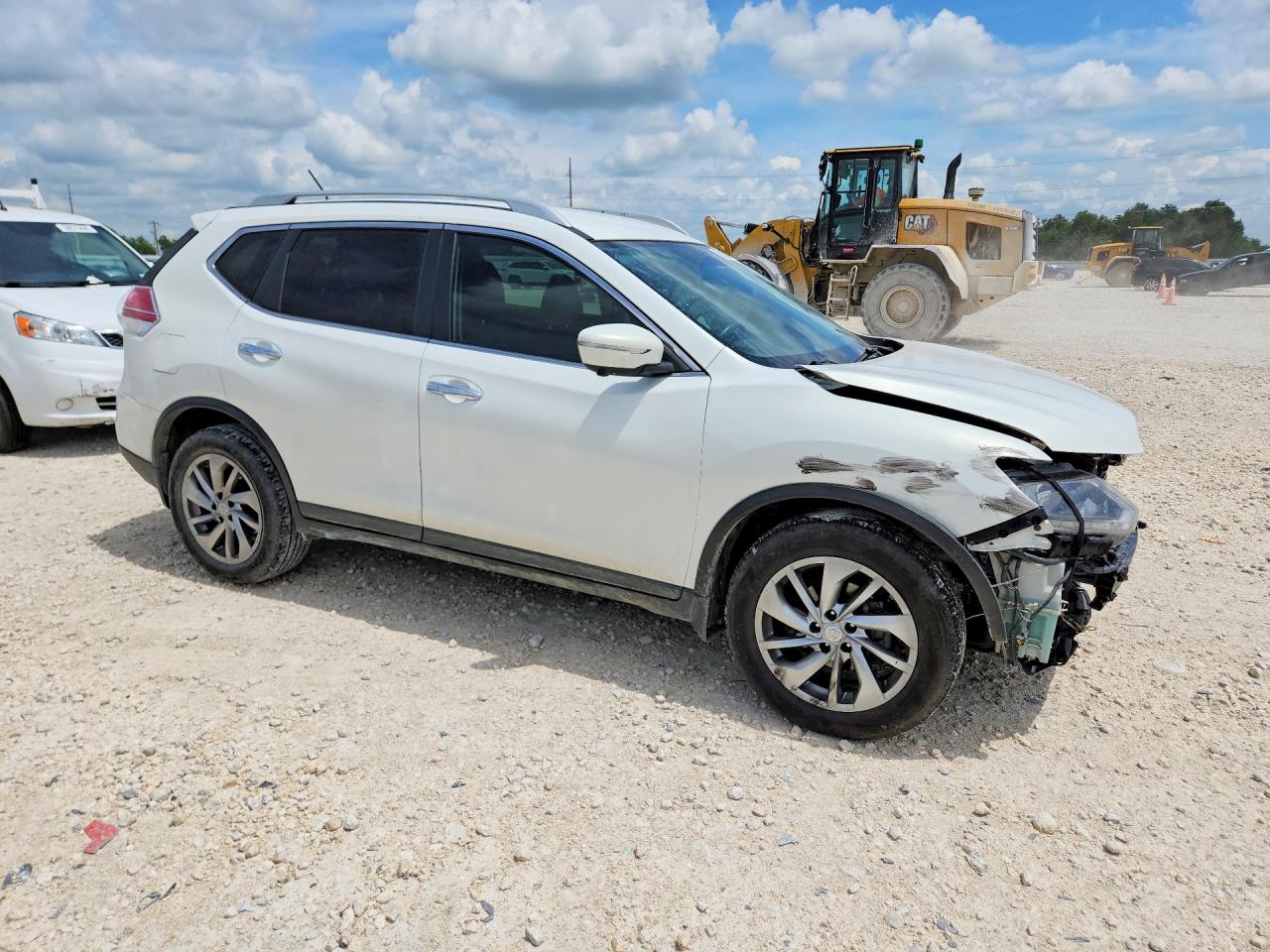 2014 Nissan Rogue Sl White vin: 5N1AT2MT8EC769813